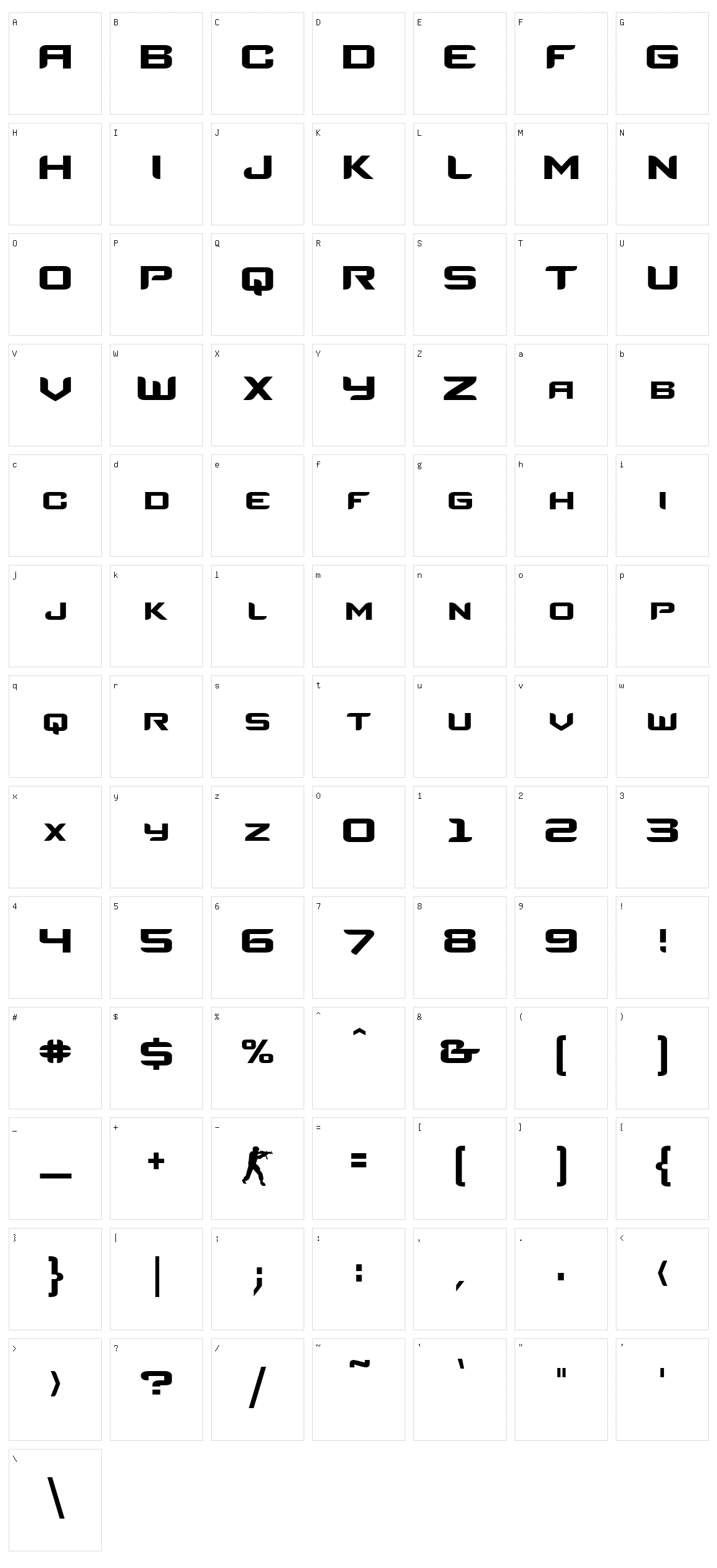Counter-Strike Character Set