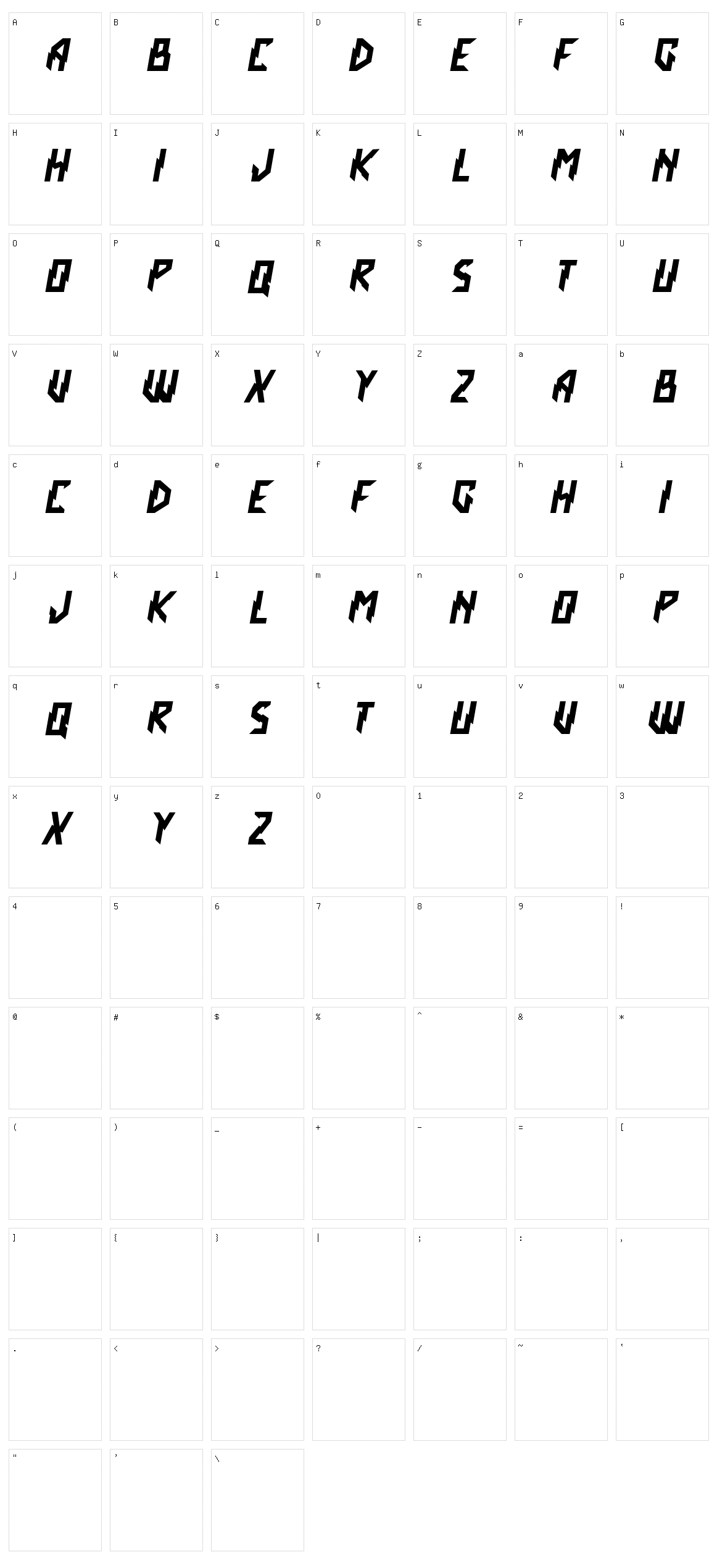 Crash Scene Character Set