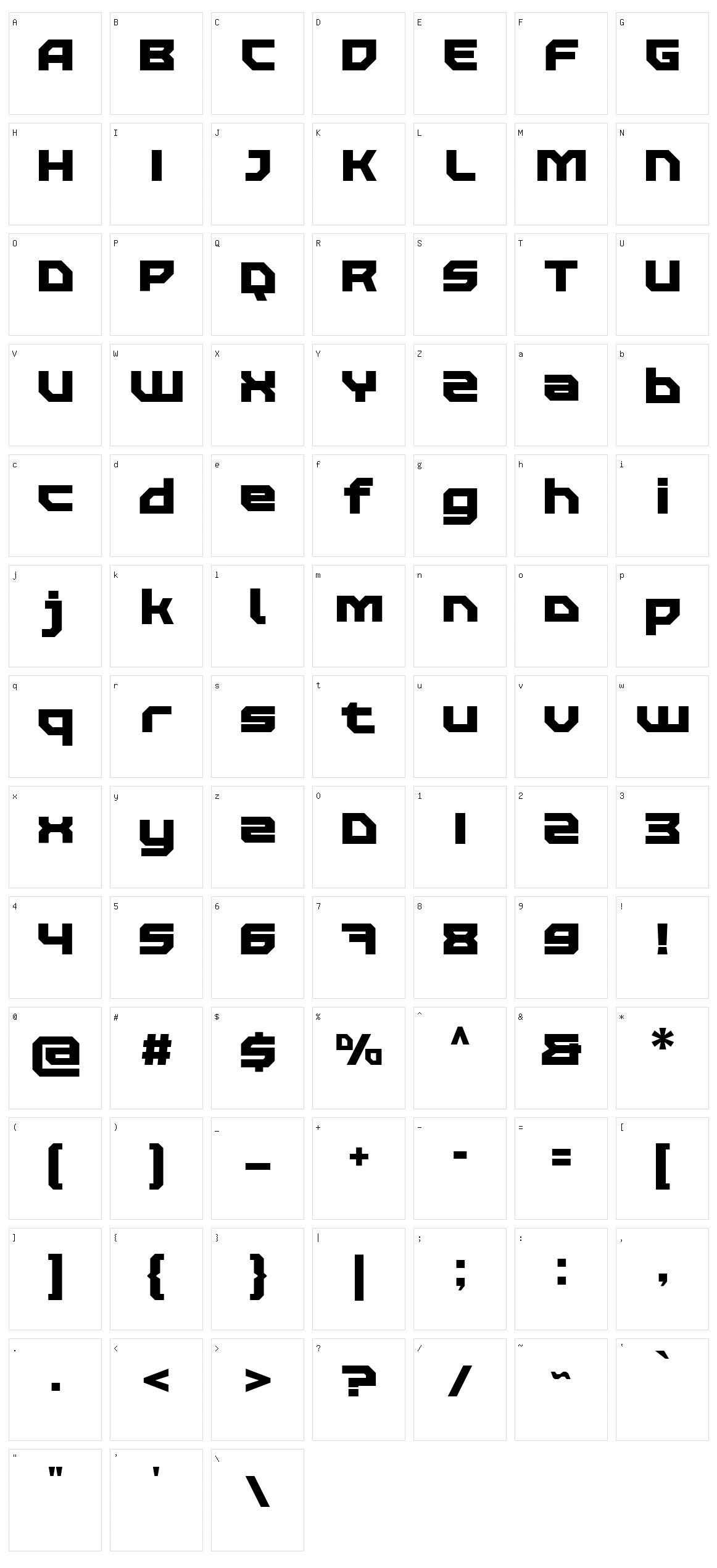 Crowden Character Set