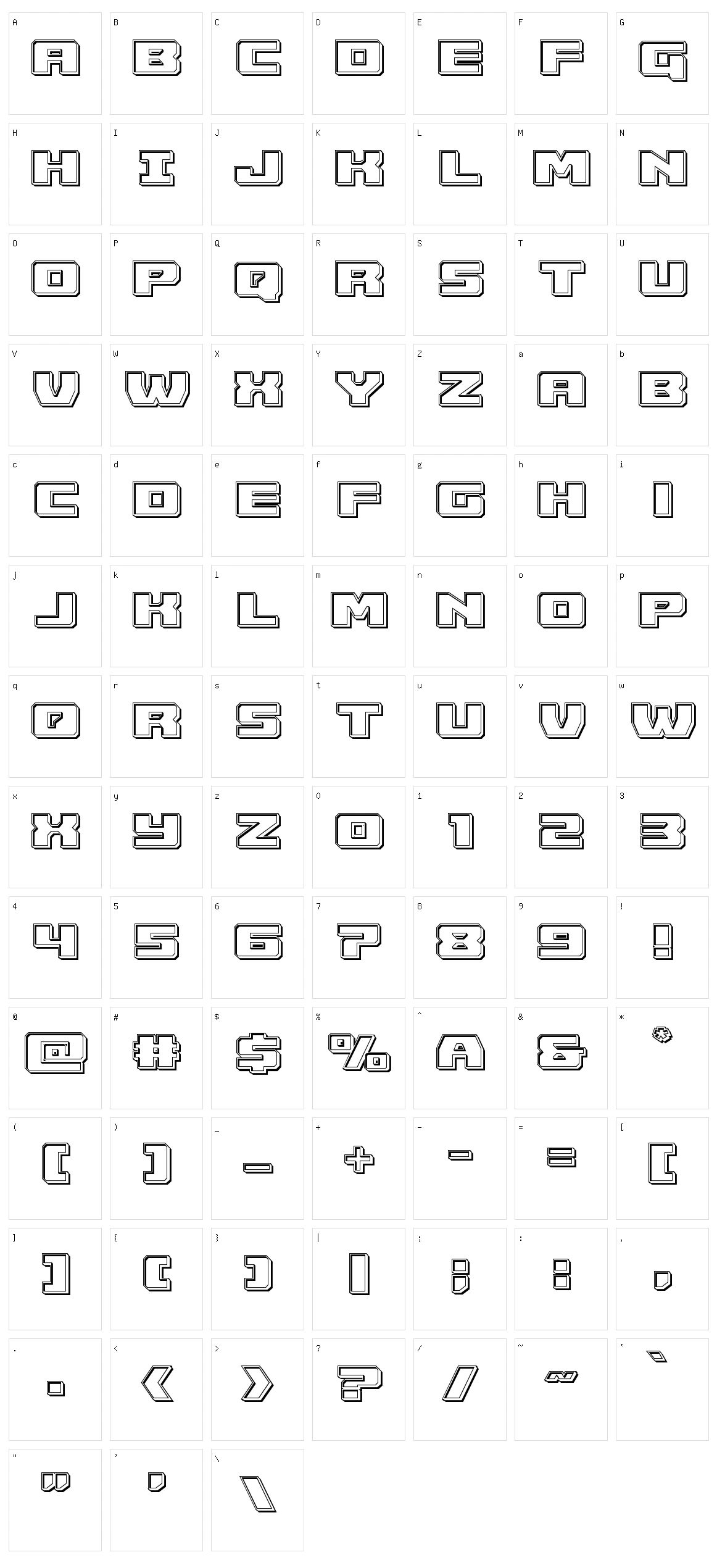 Cruiser Fortress Character Set