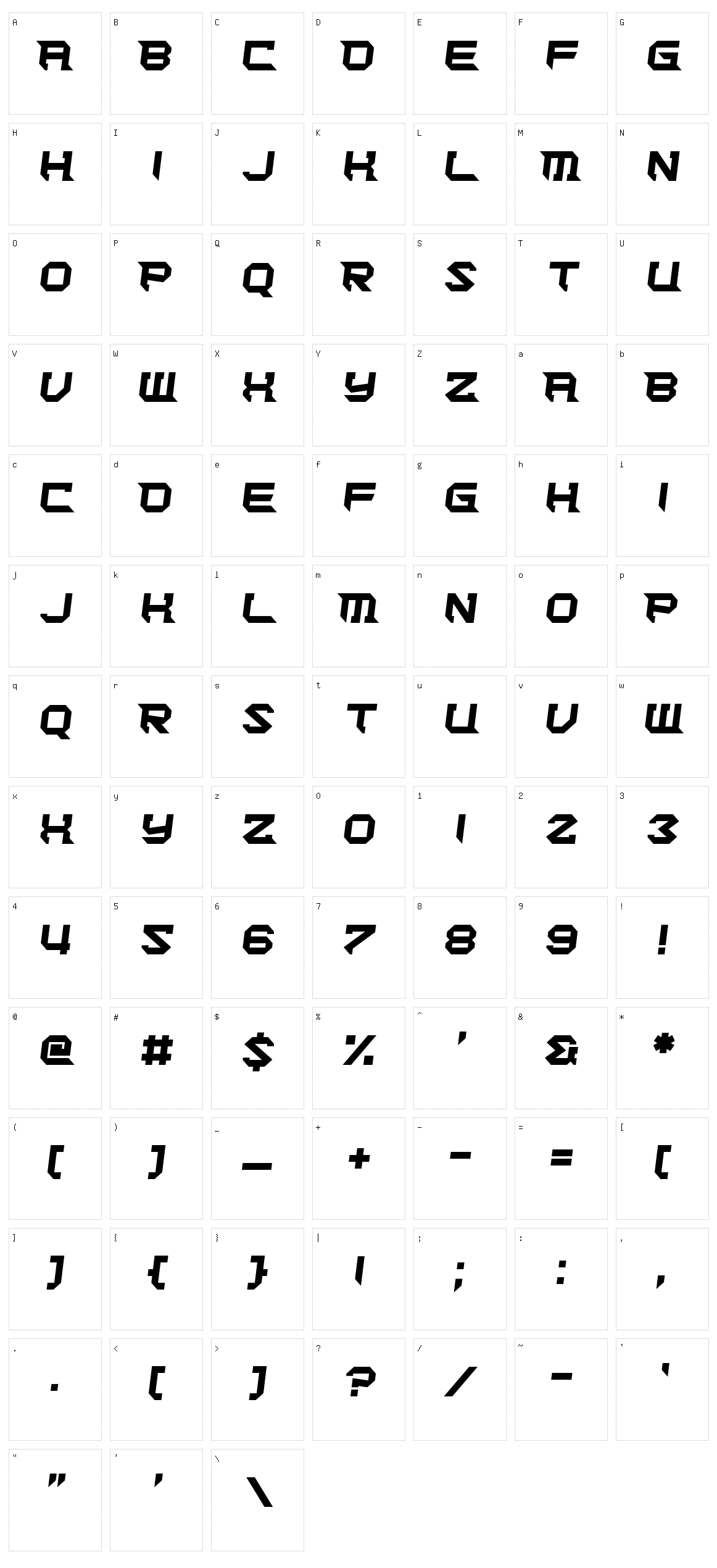 Cut Deep Character Set