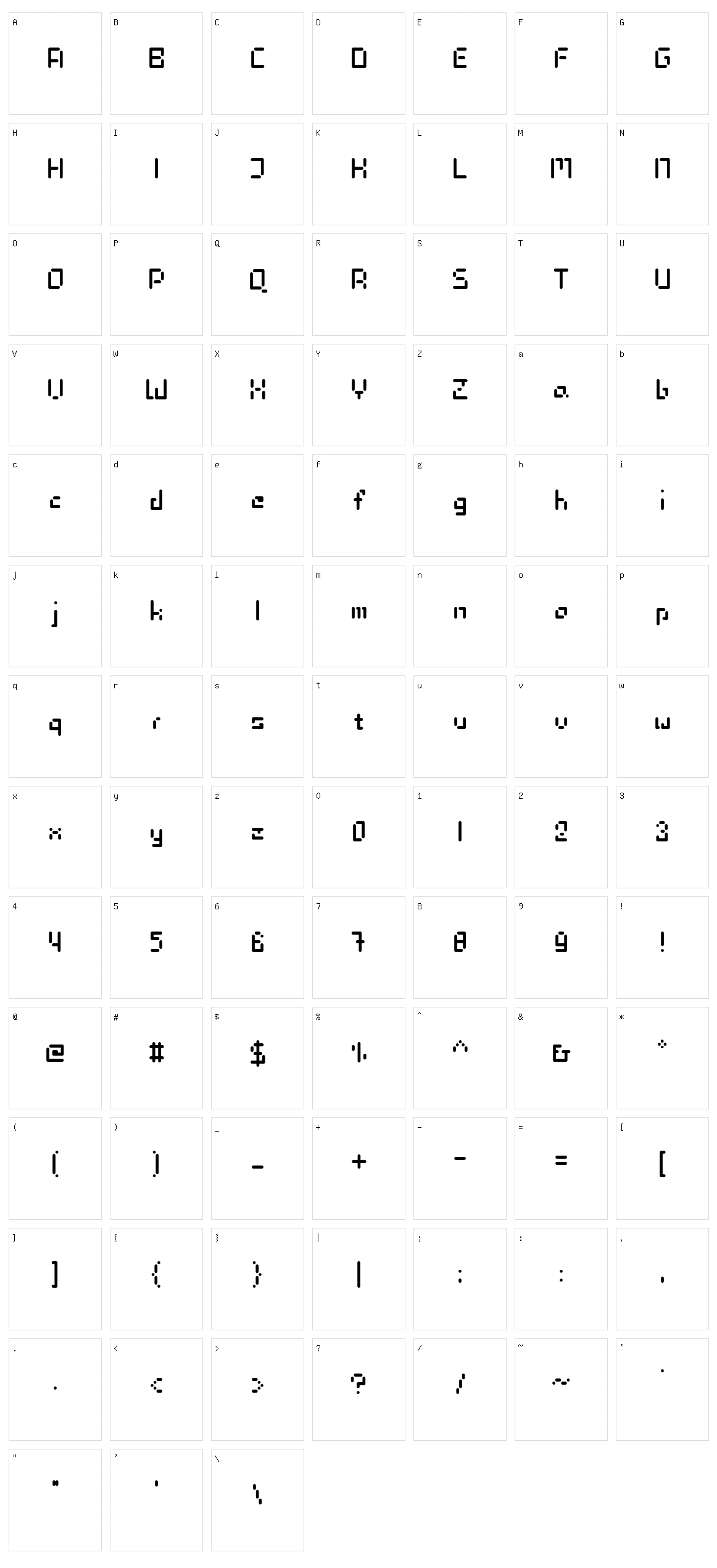 Cyber System 2-3 Character Set