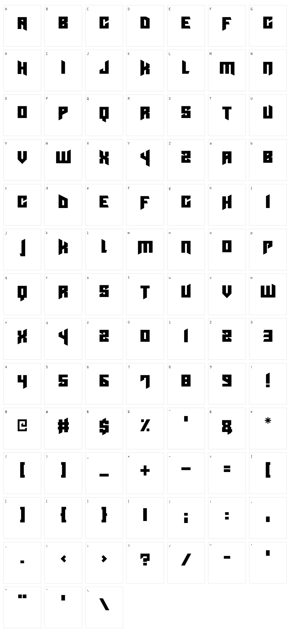 Cyberpunks Character Set