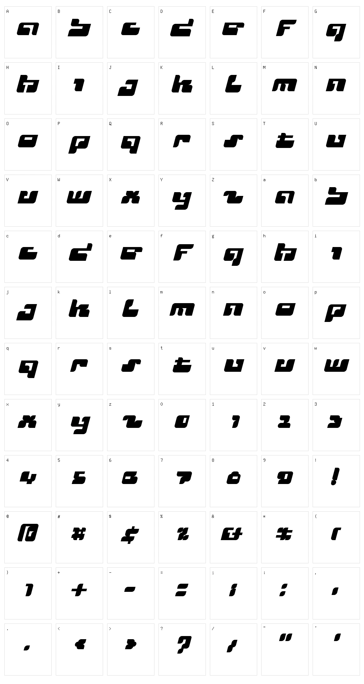 Cyclops Character Set