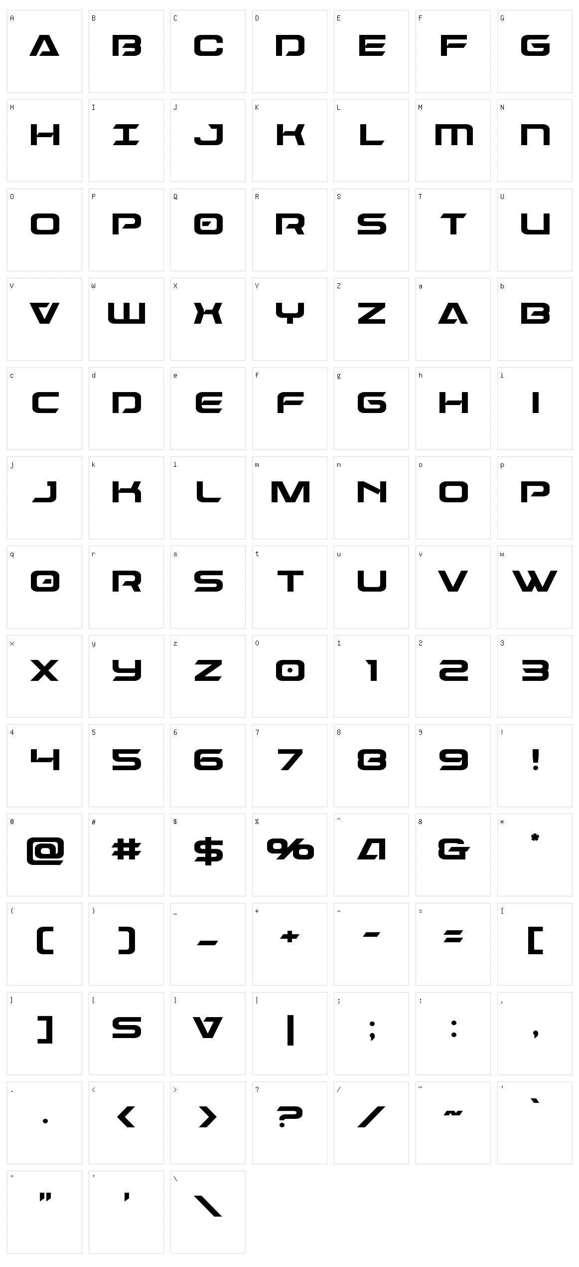 Dameron Character Set