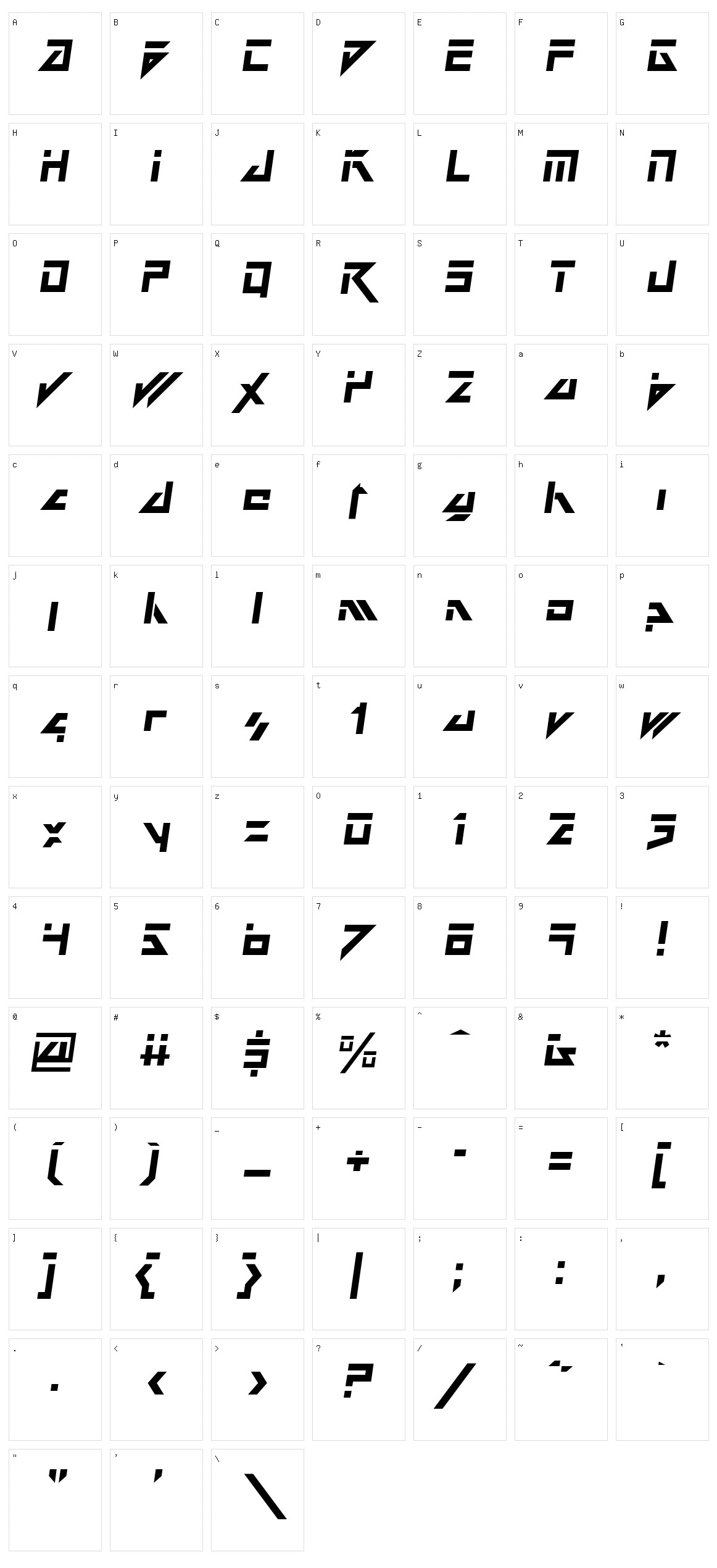 Dark Future Character Set