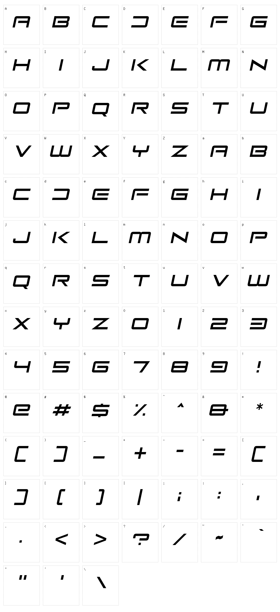 Darknet Character Set