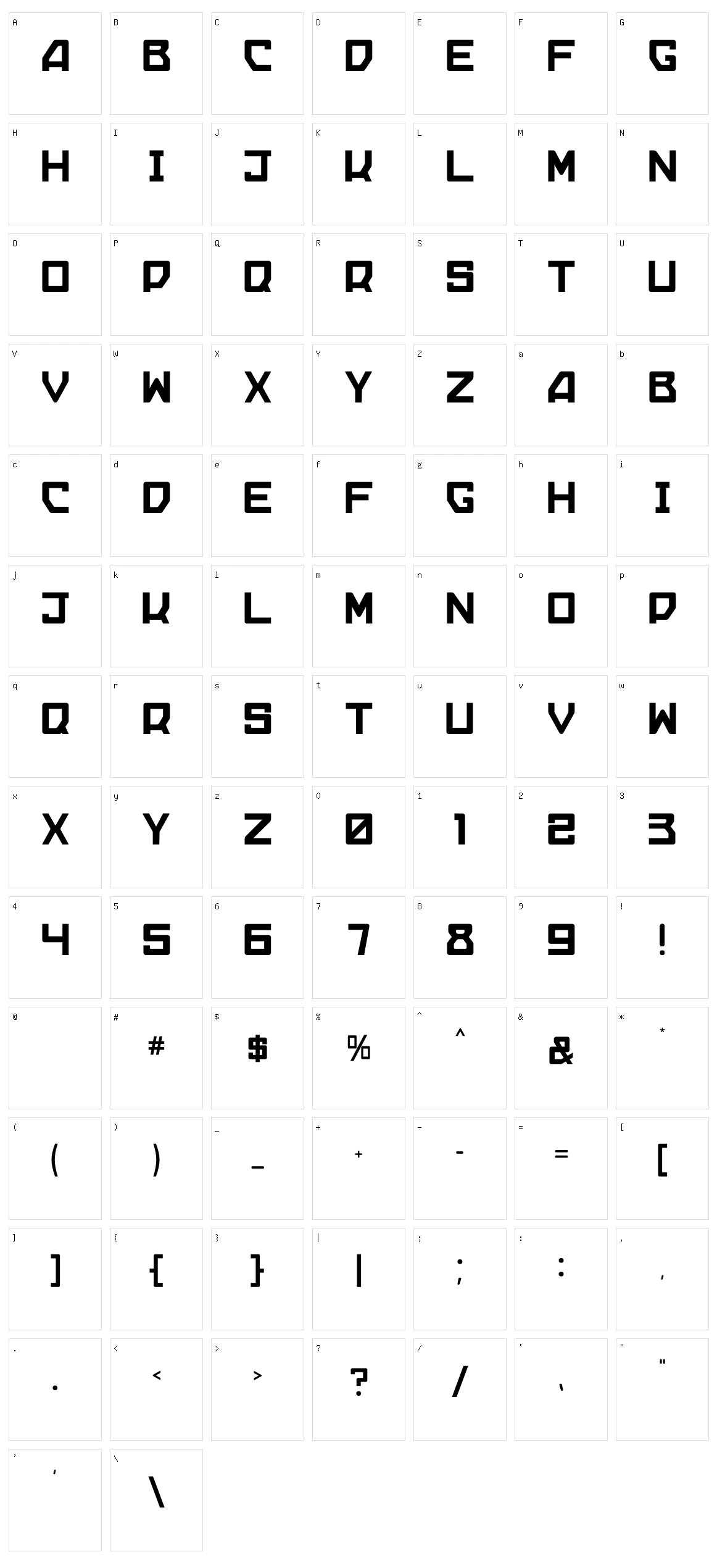 Darthchowder Character Set