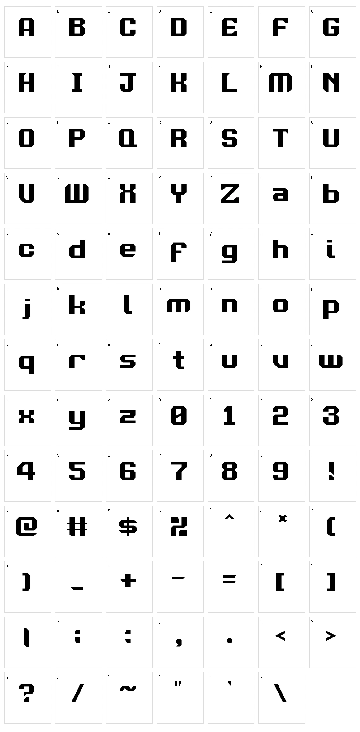 Davaxi Mukam Character Set