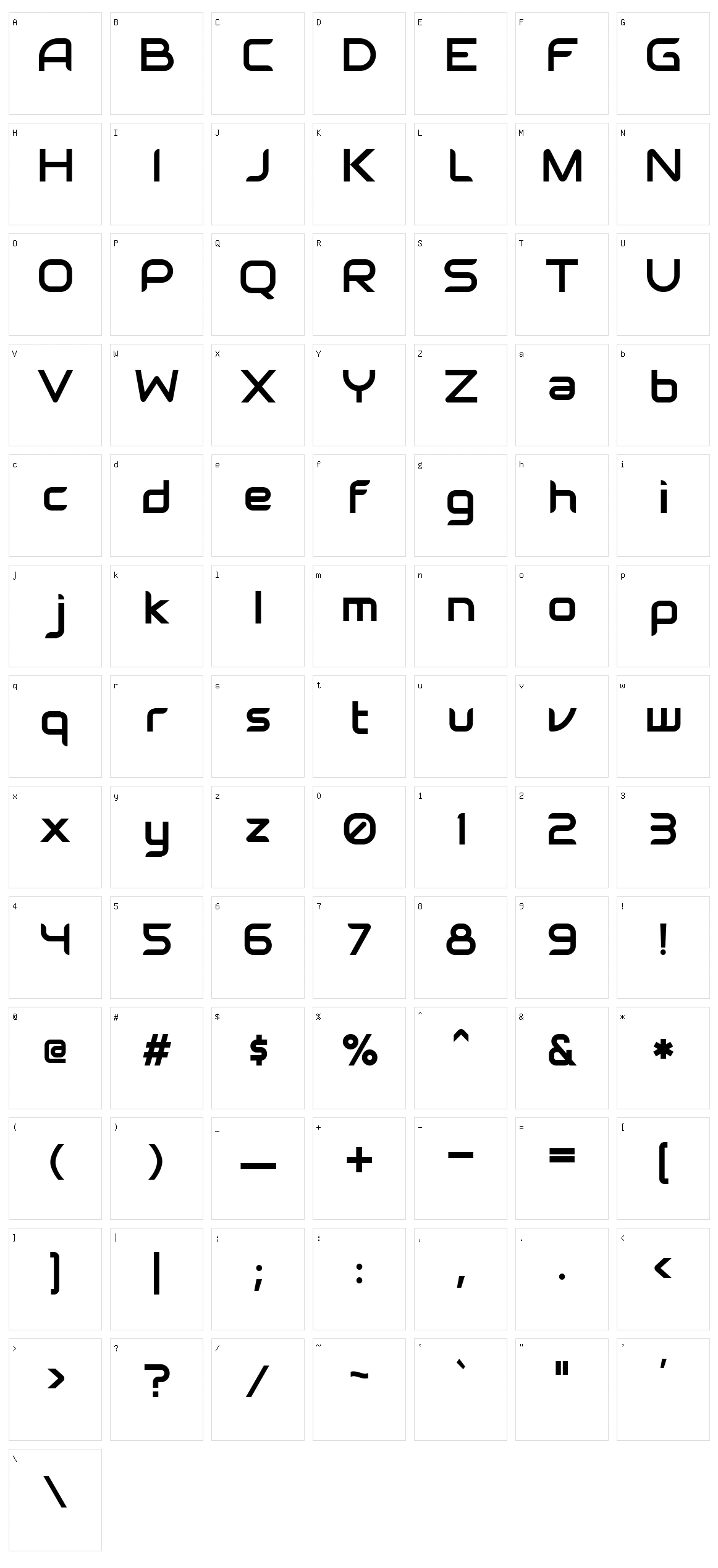 Deadman Character Set