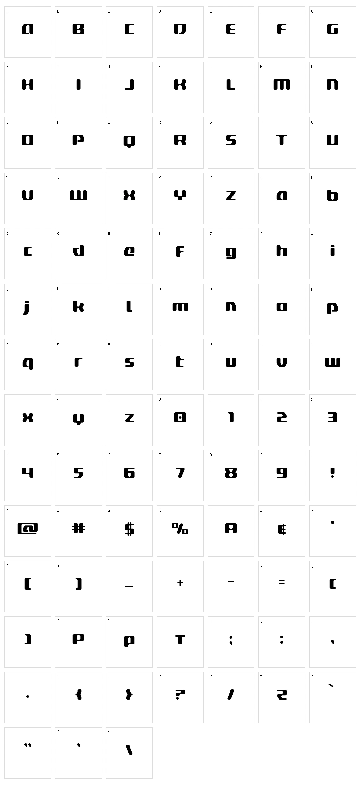 Delta Phoenix Character Set