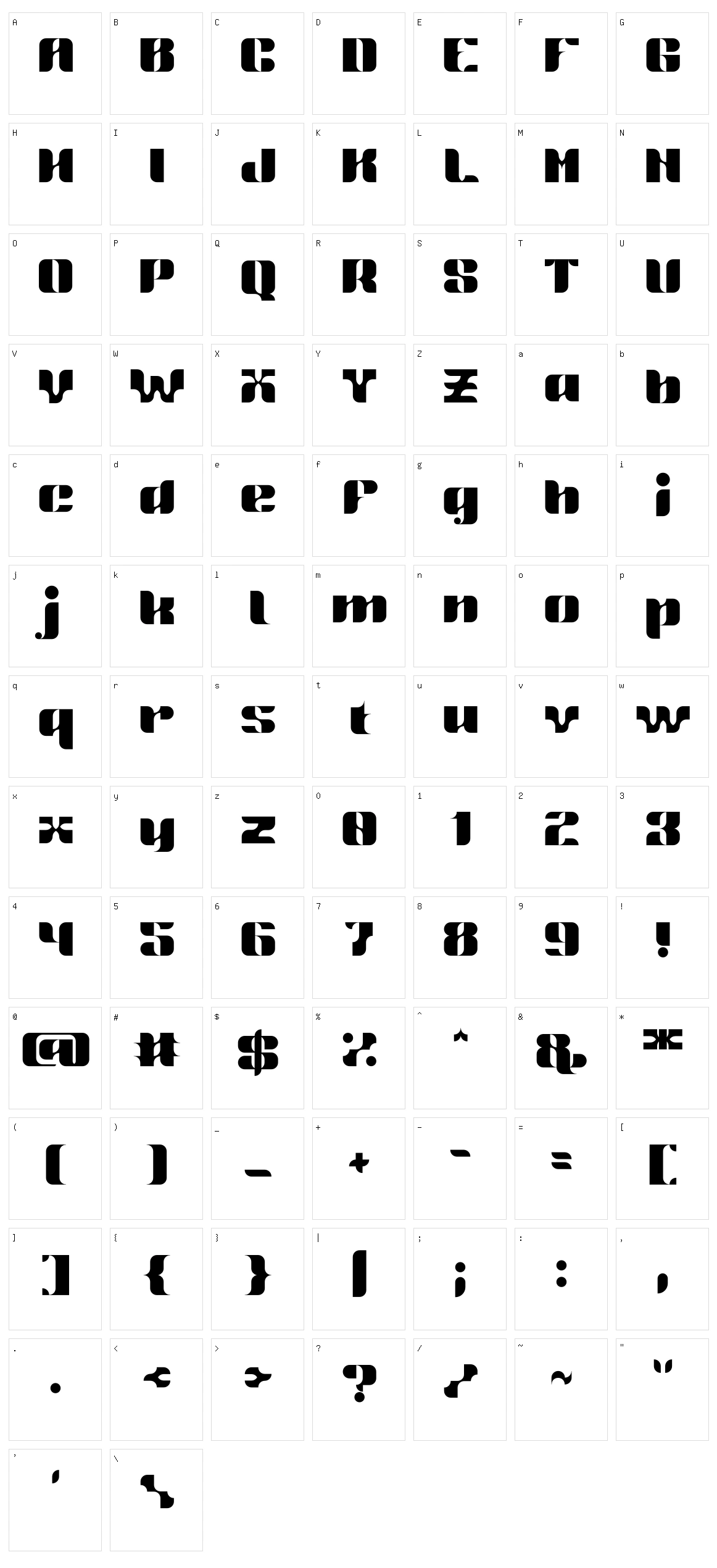 Demodulator Character Set