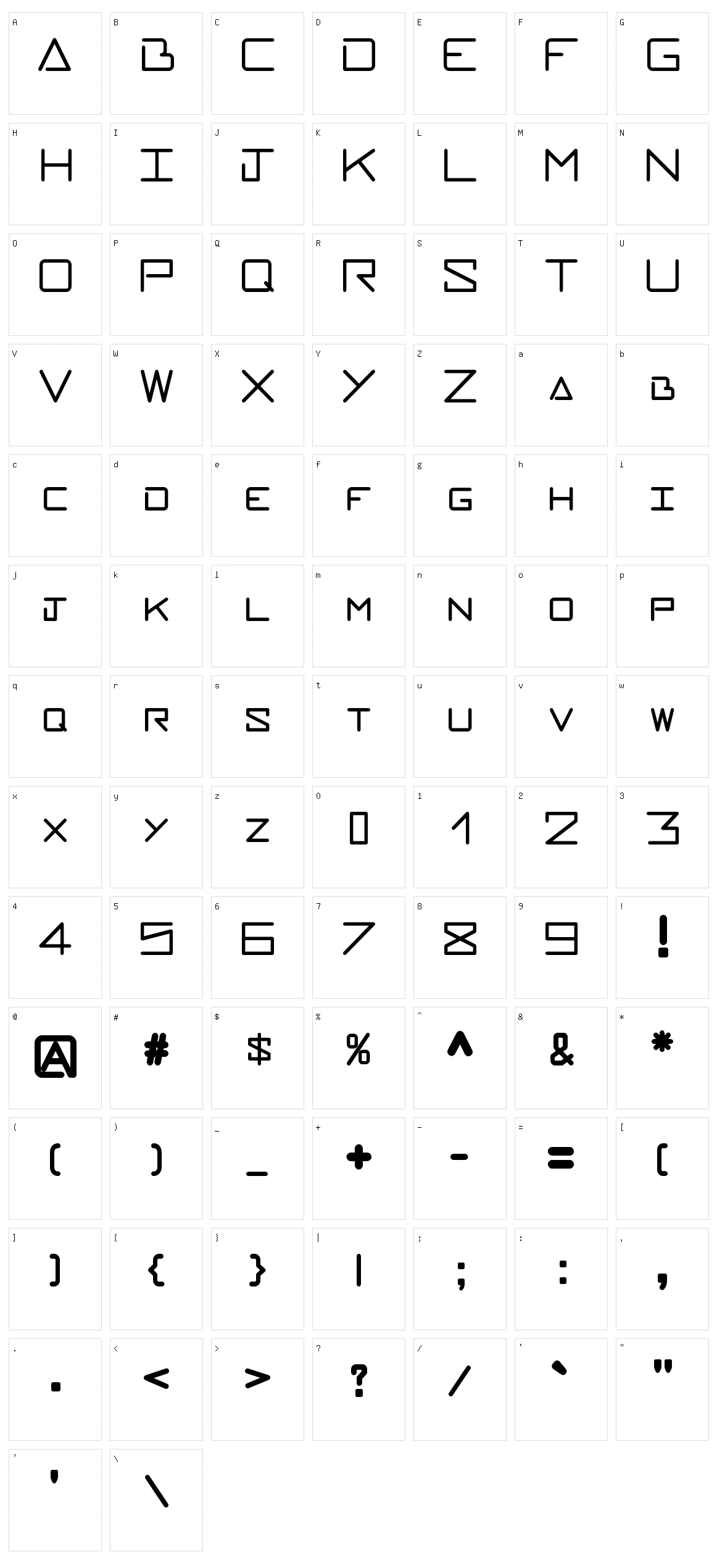 DesiGn Dnub Character Set