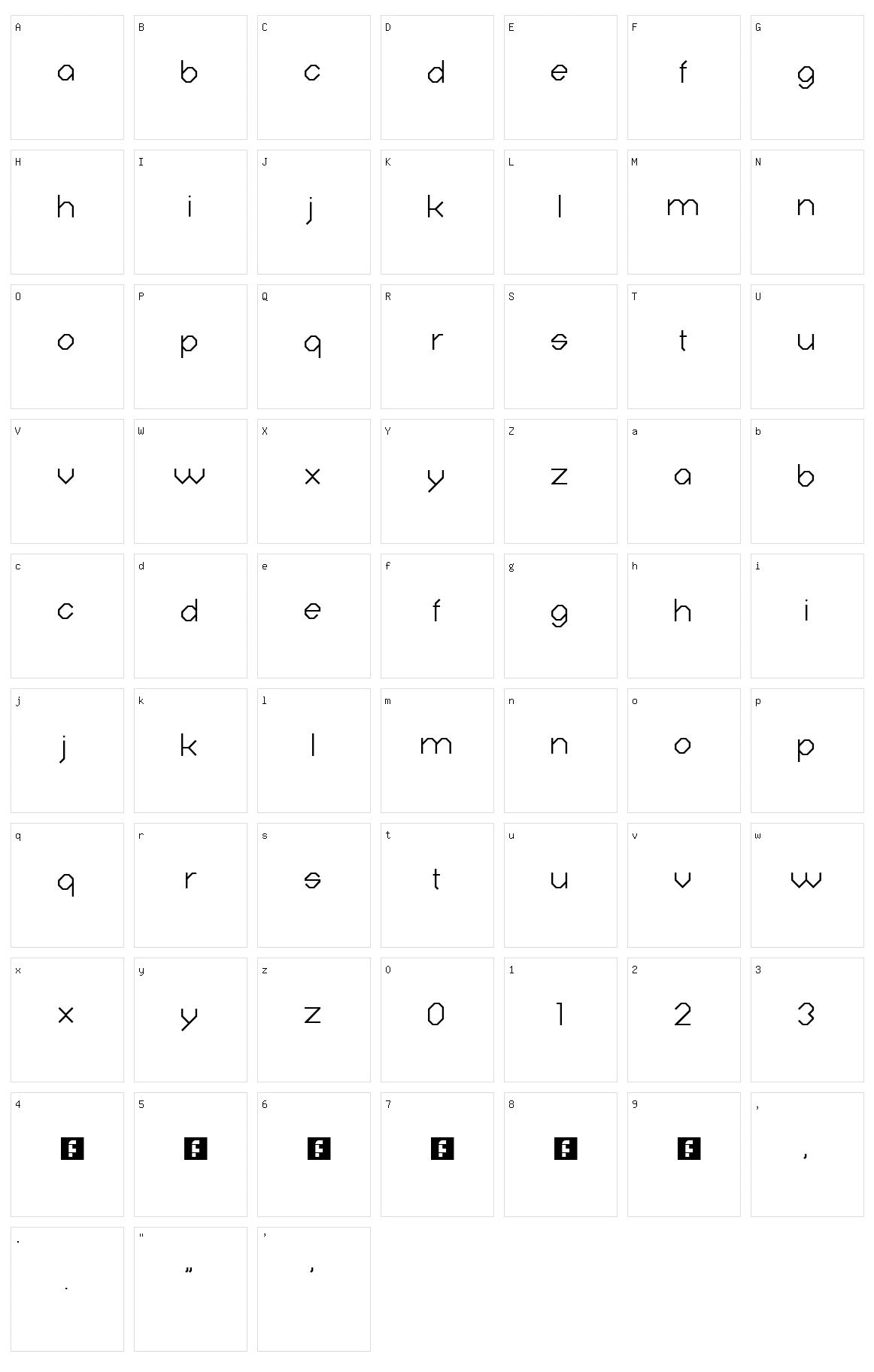 Digitalis Character Set