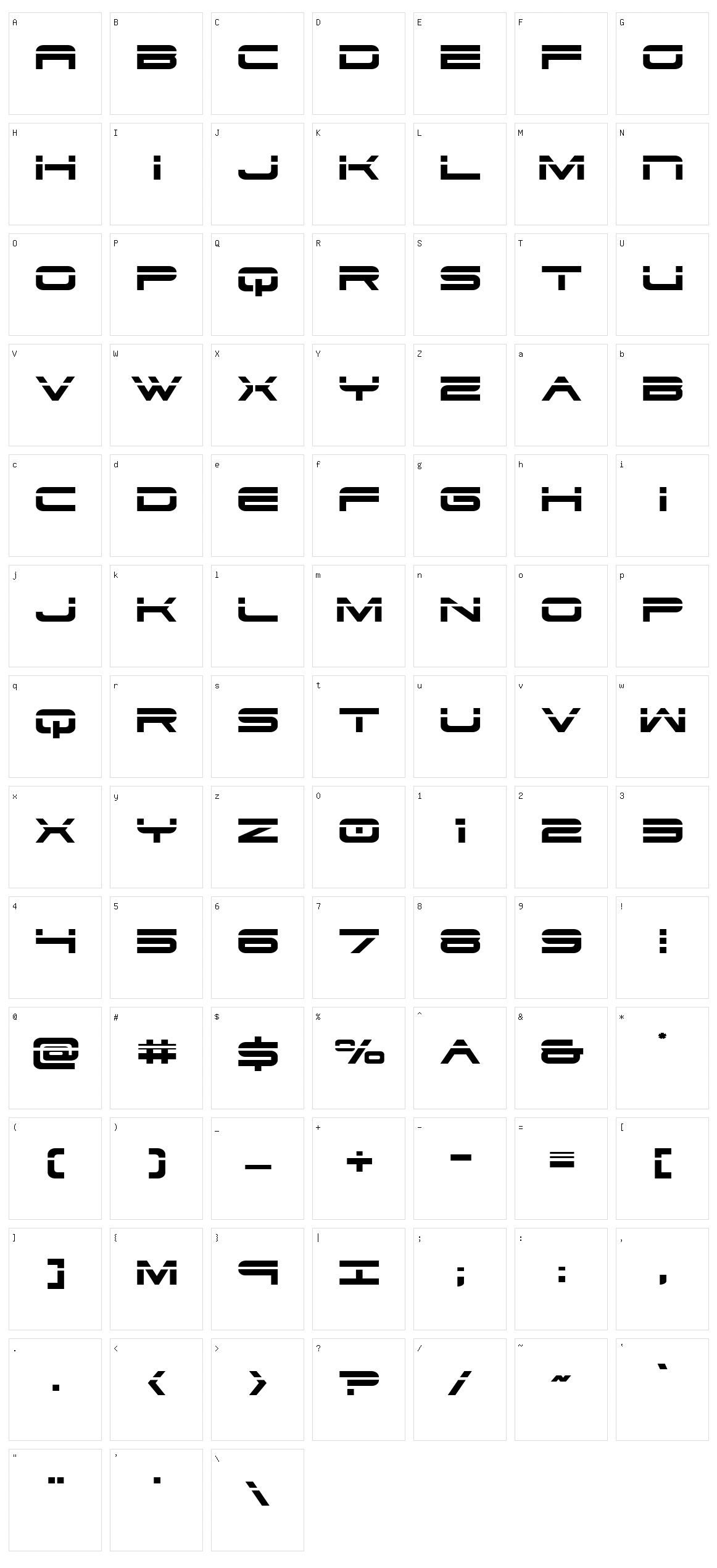 Dodger Character Set