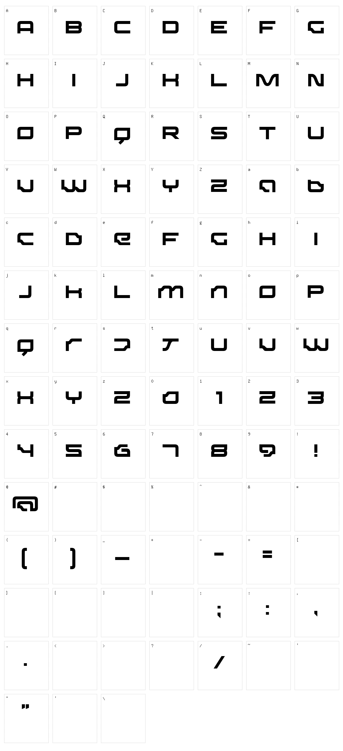 Dominator Character Set