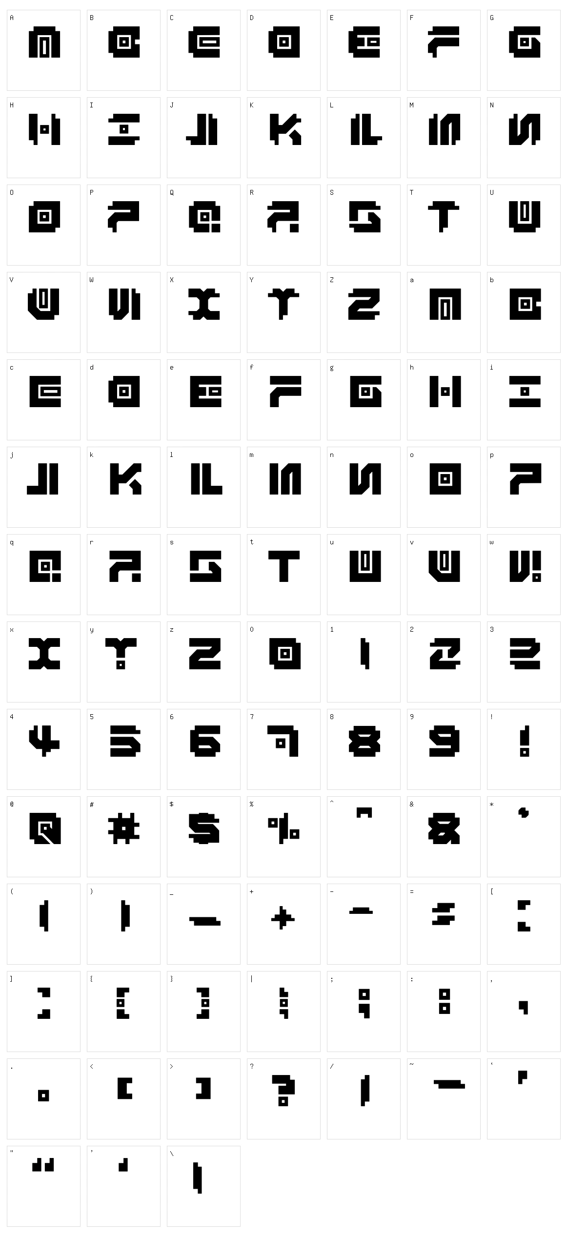 Don't Forget Character Set