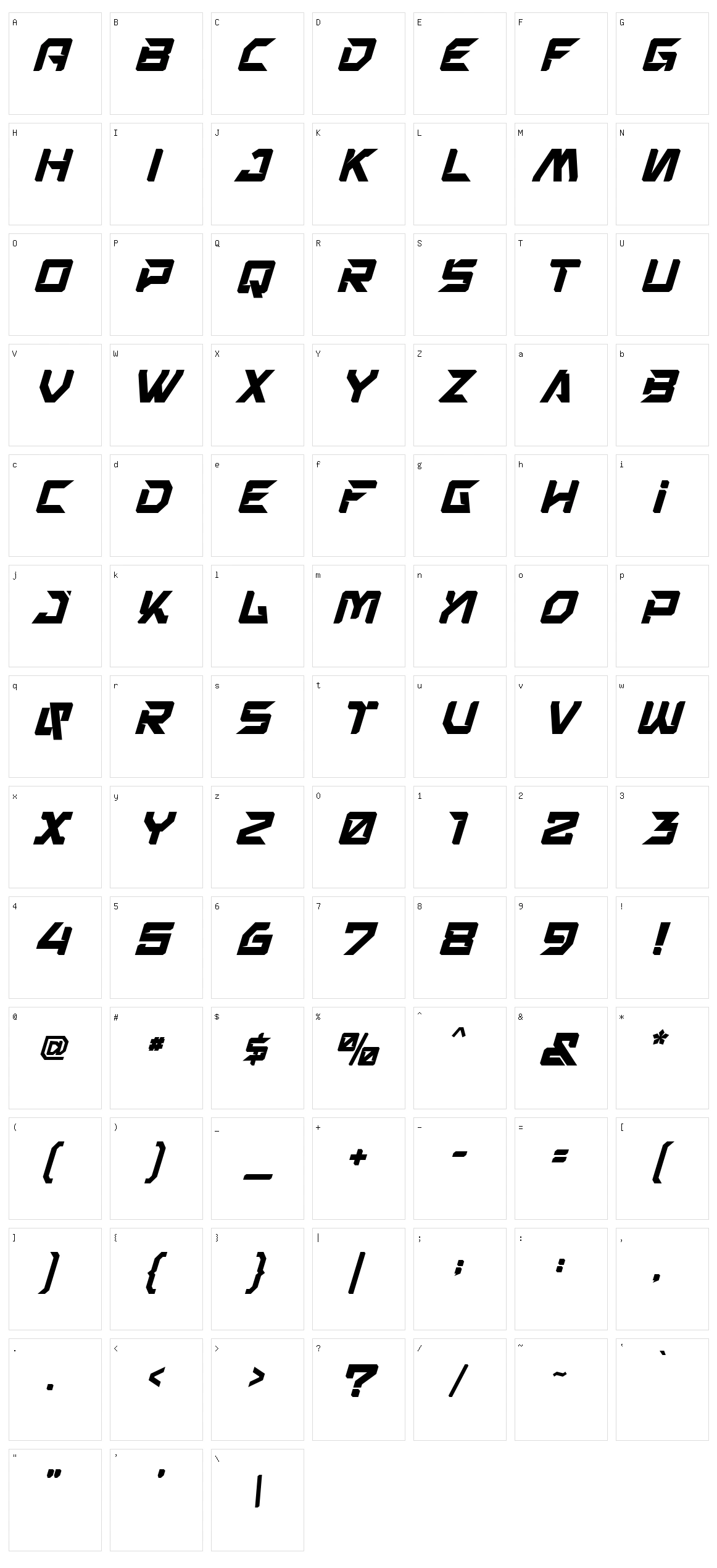 Dragrace Character Set