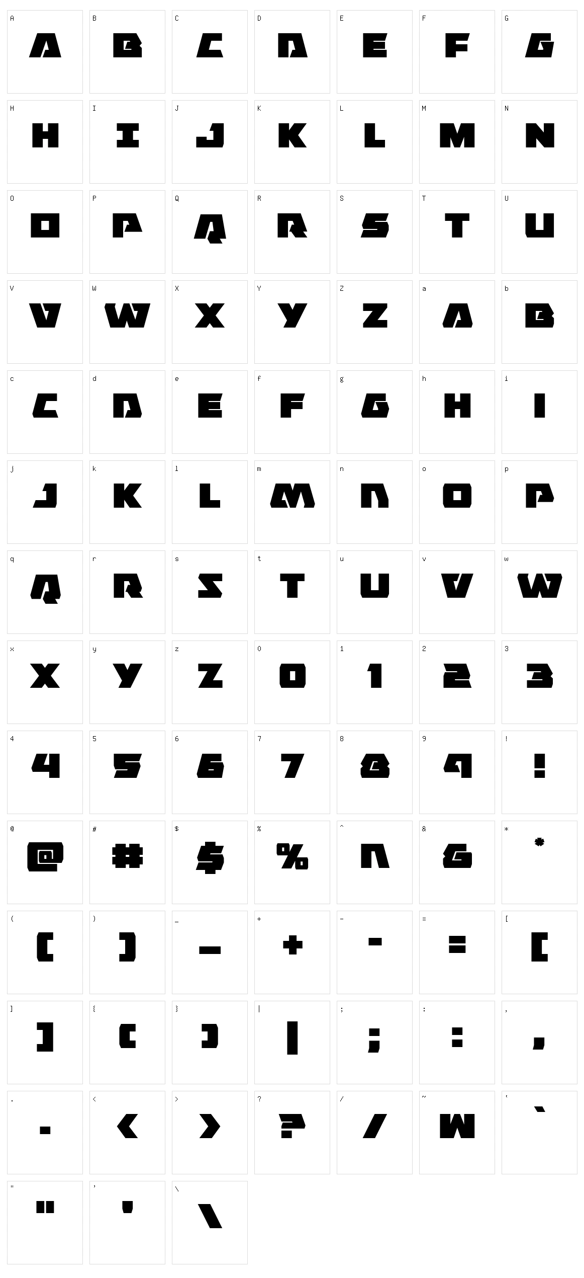 Eagle Strike Character Set