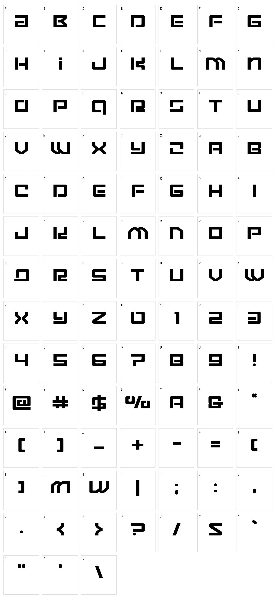 Early Warning Character Set