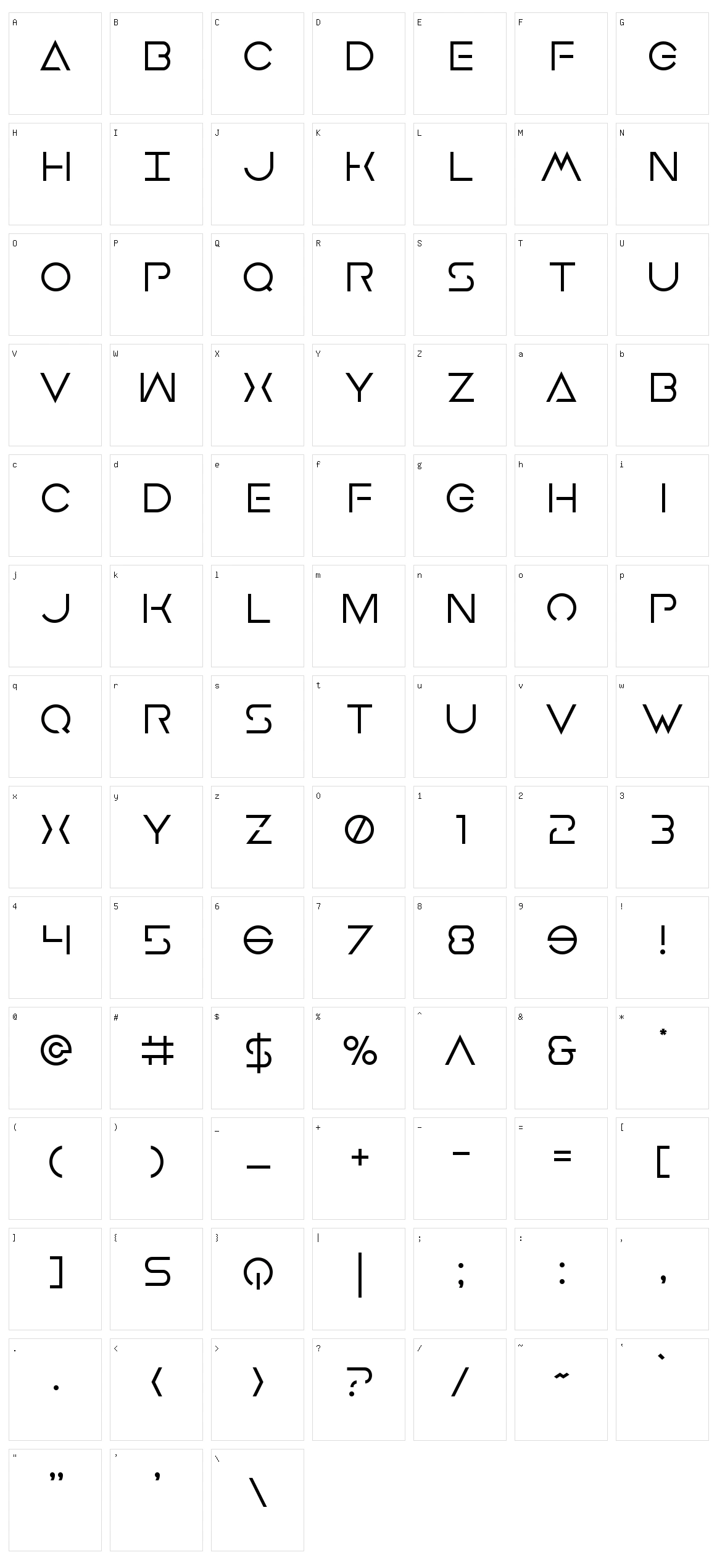 Earth Orbiter Character Set