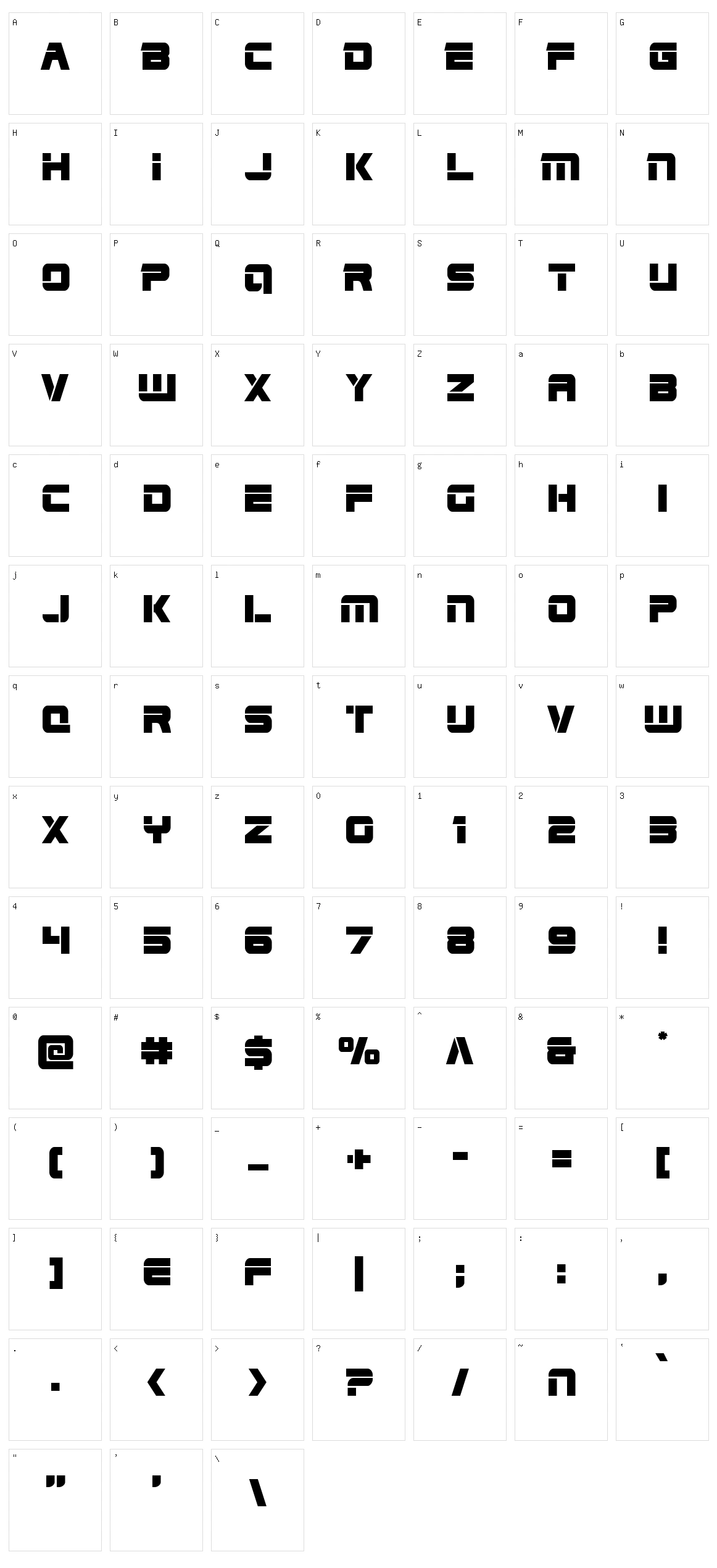 Edge Racer Character Set