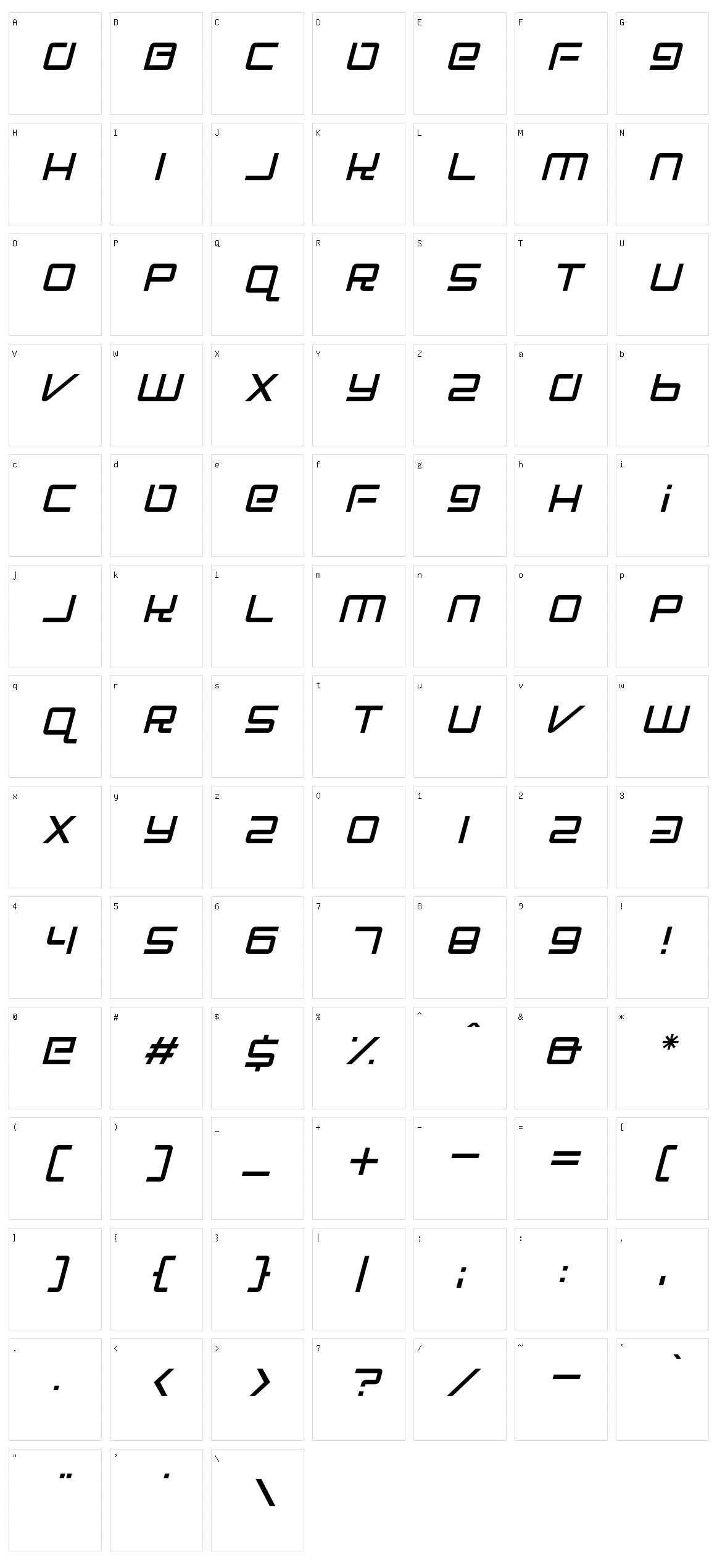 Electro Party Character Set