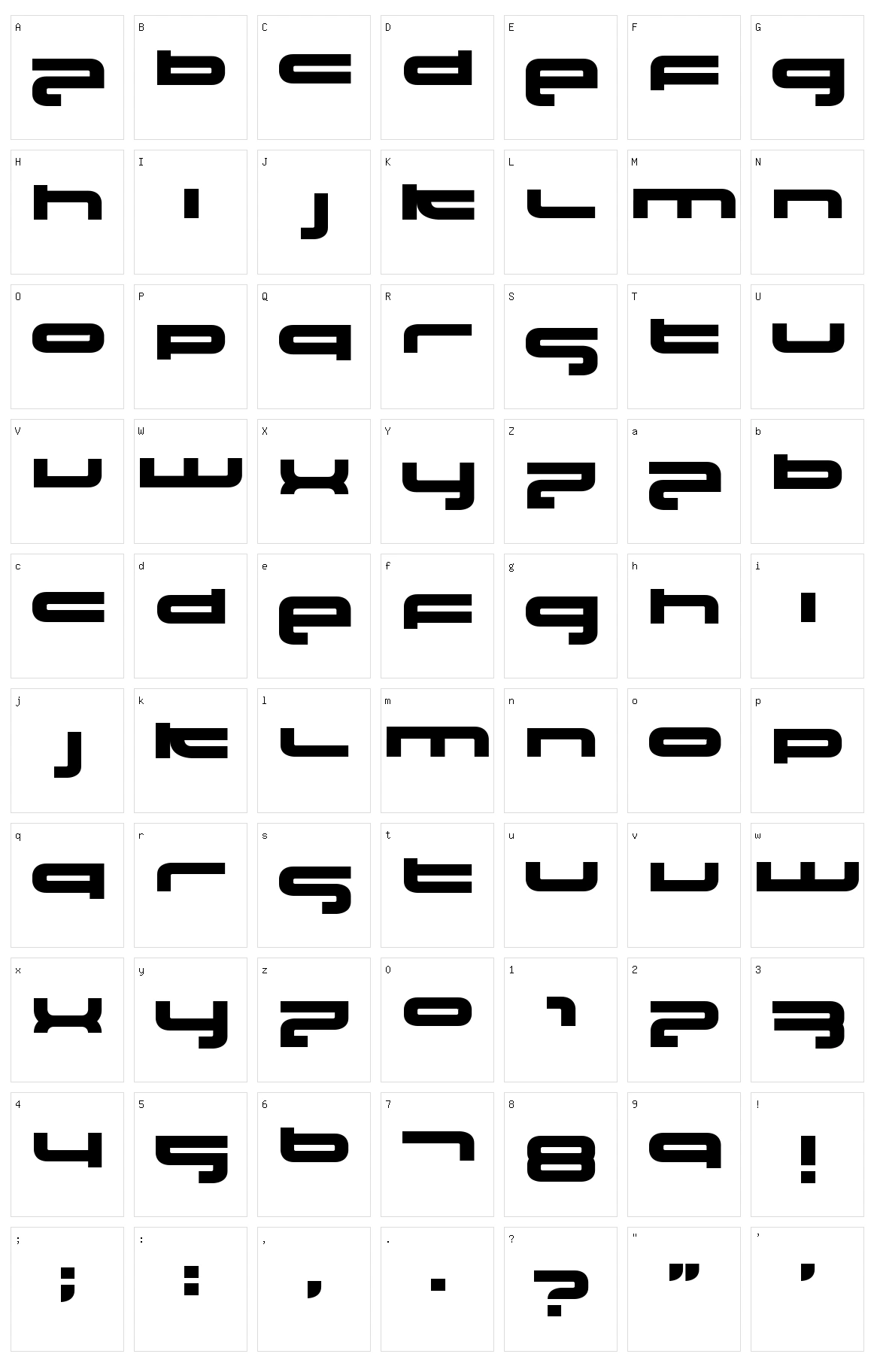 Elektrofant Character Set