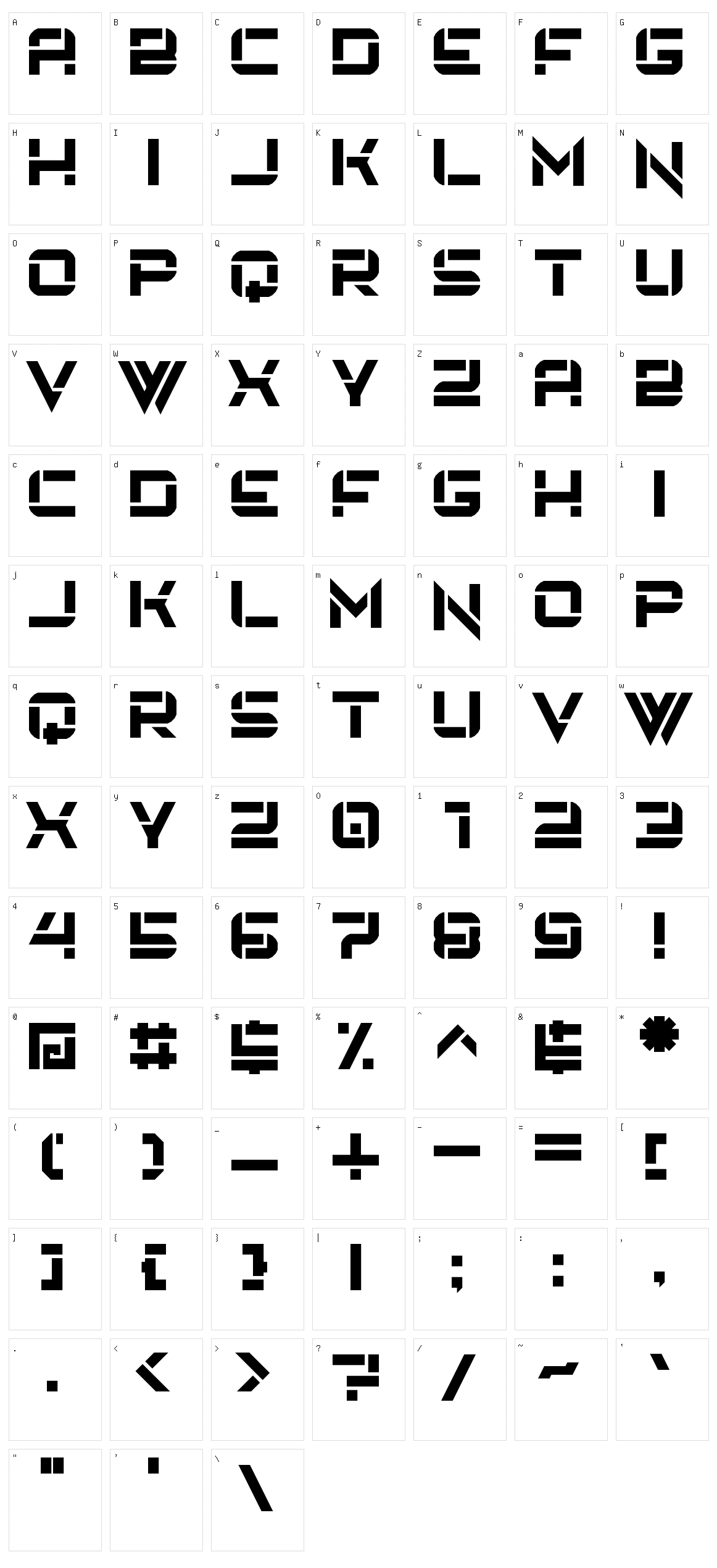 Embryonic World Character Set