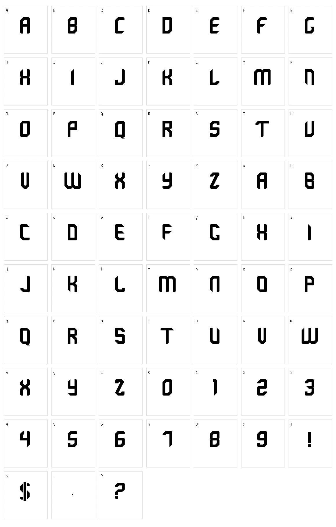 Emerald City Character Set