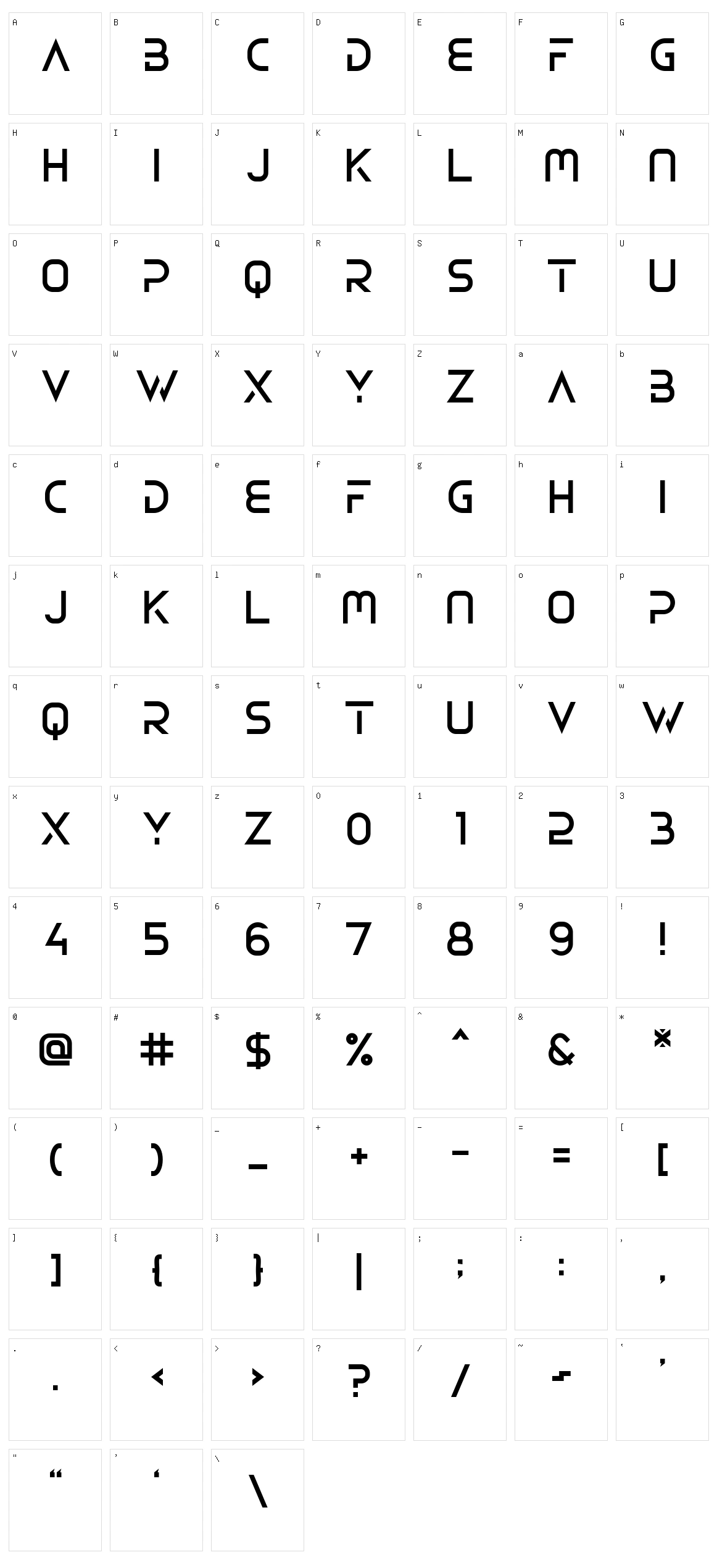 Emyrla Character Set