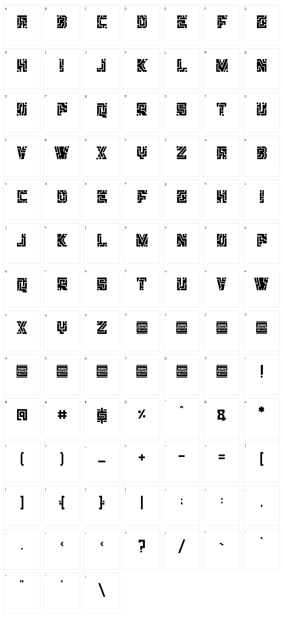 Encrypto Character Set