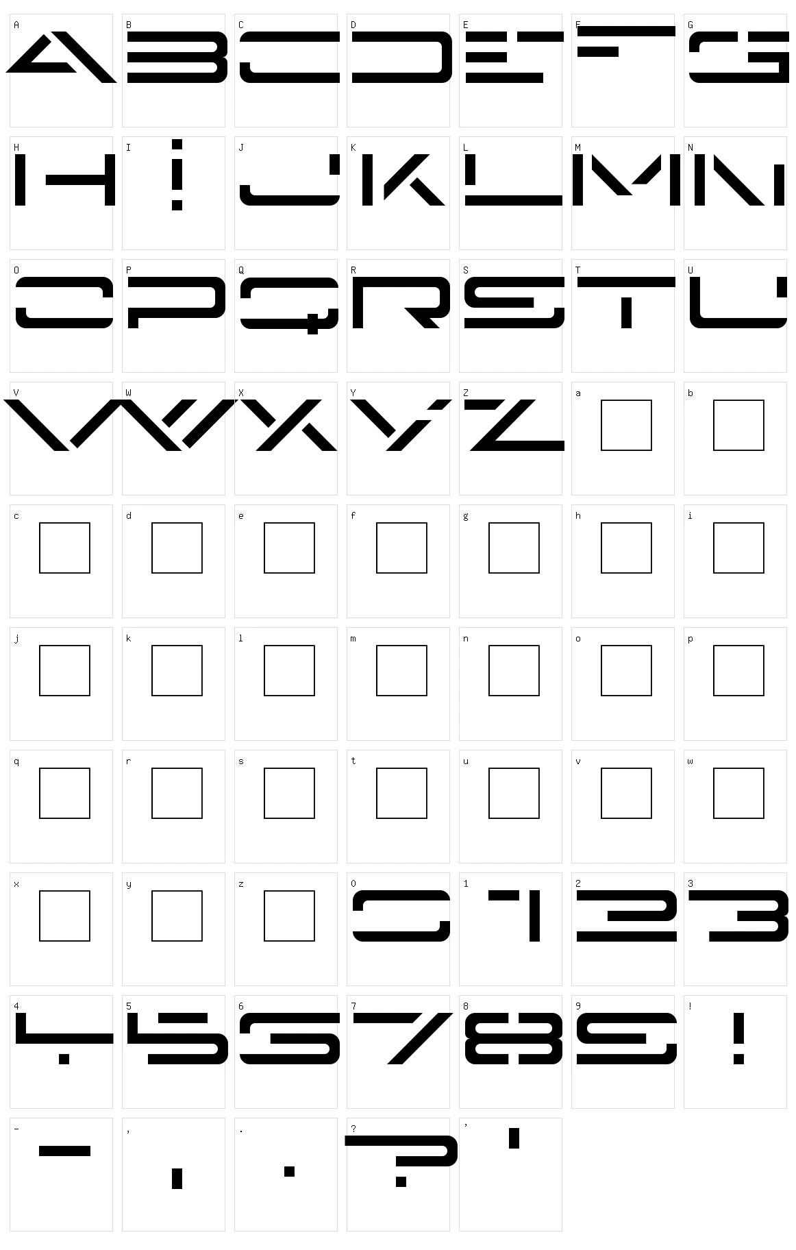 Enigma Key Character Set