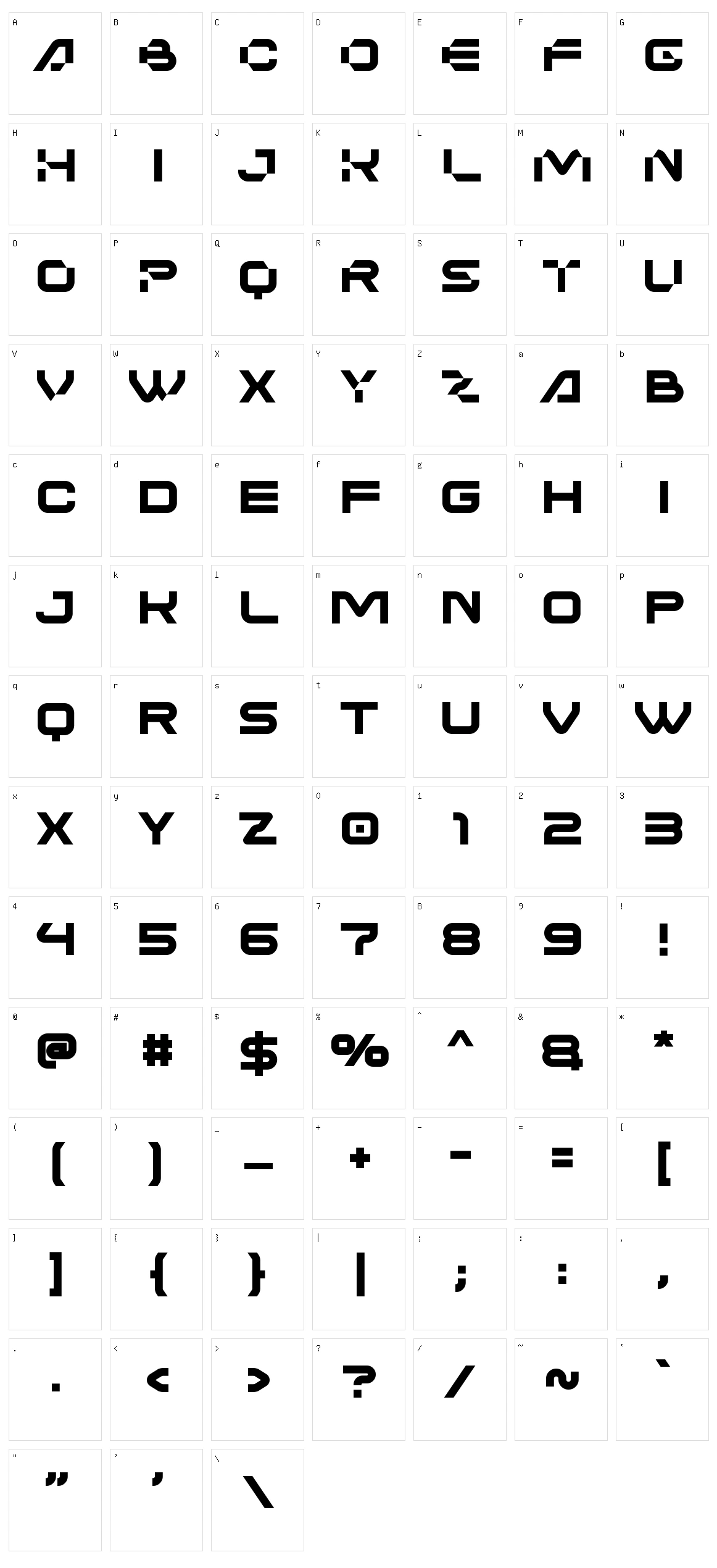 Enoch Character Set