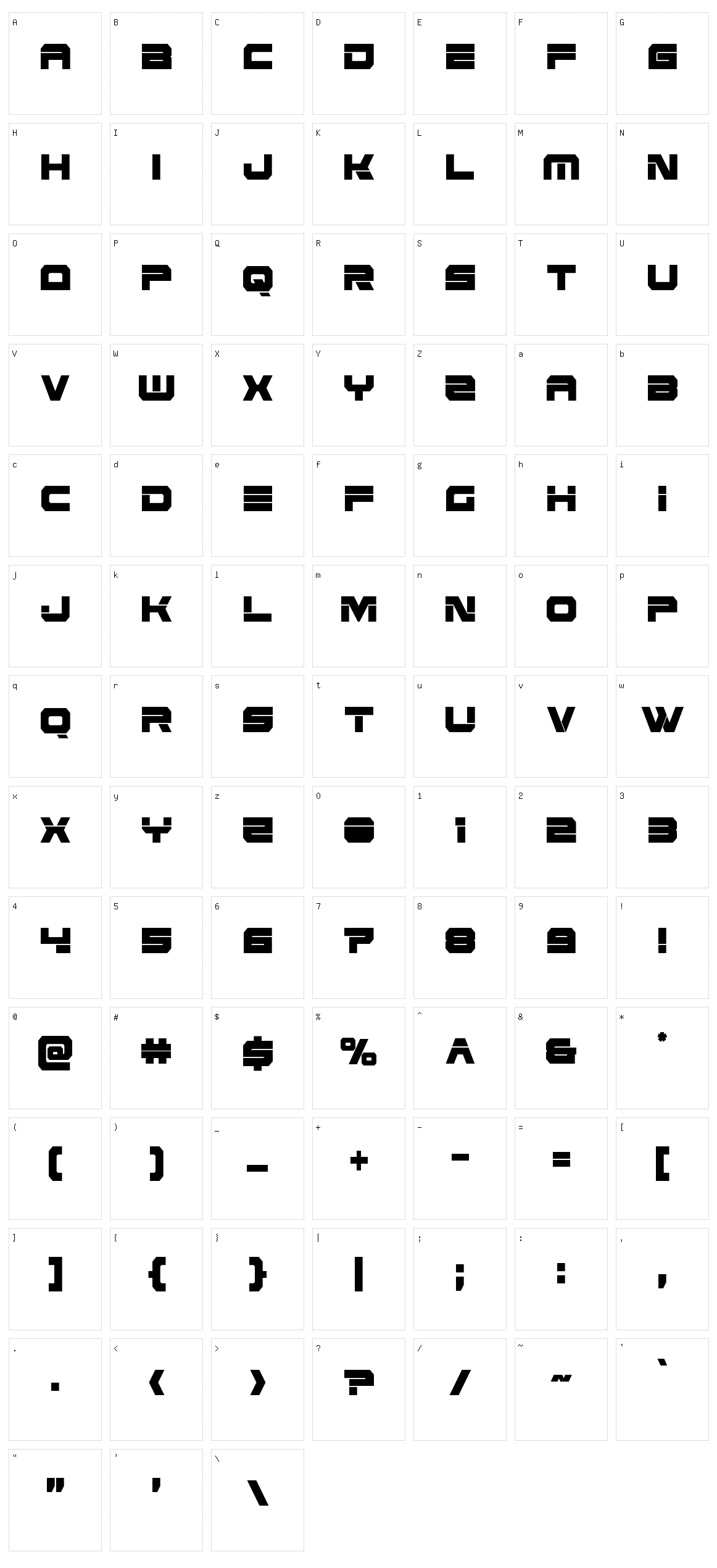 Eridanus Character Set