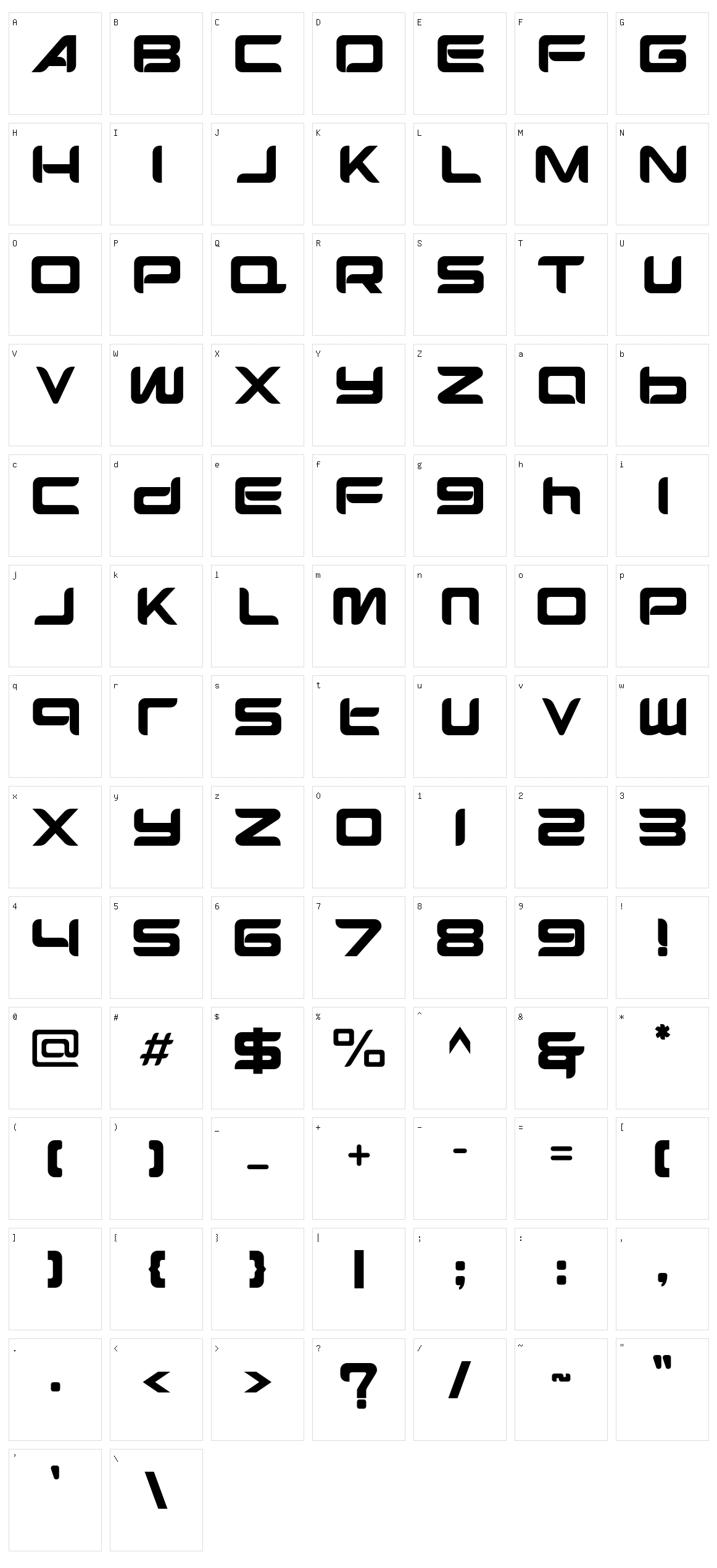 Esport Graph Character Set