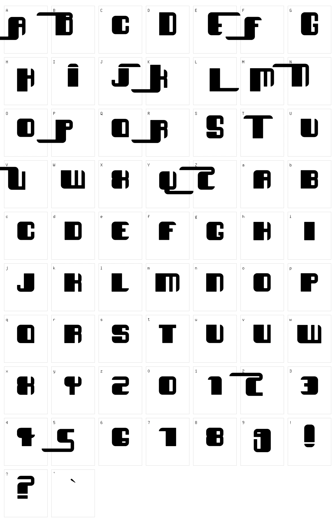 Essef Character Set