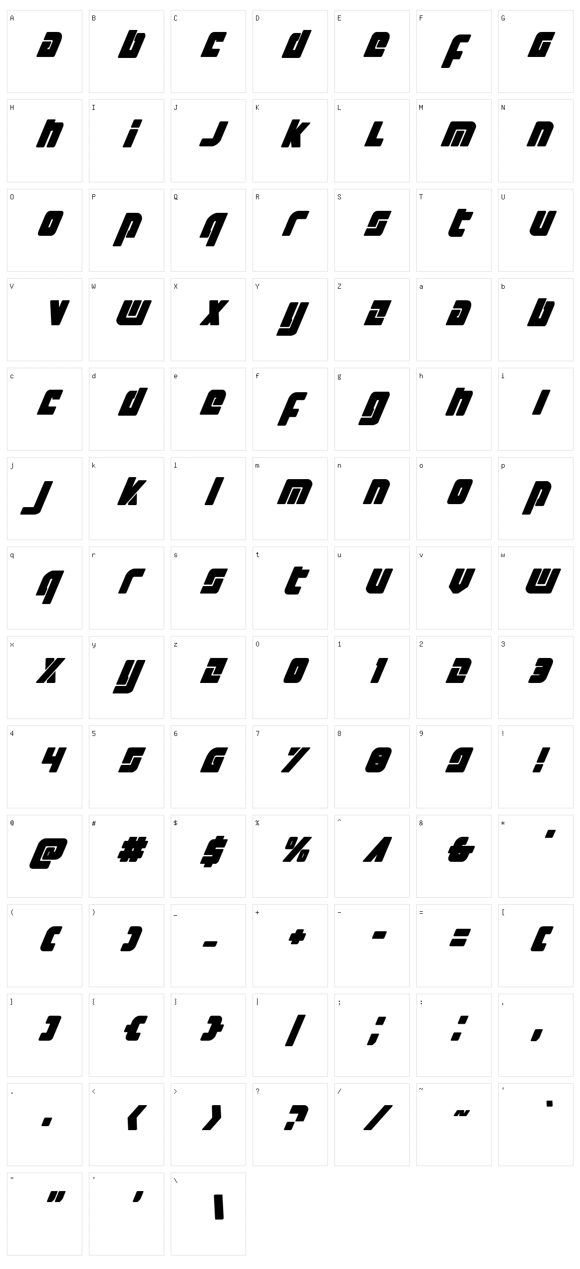 Exoplanet Character Set