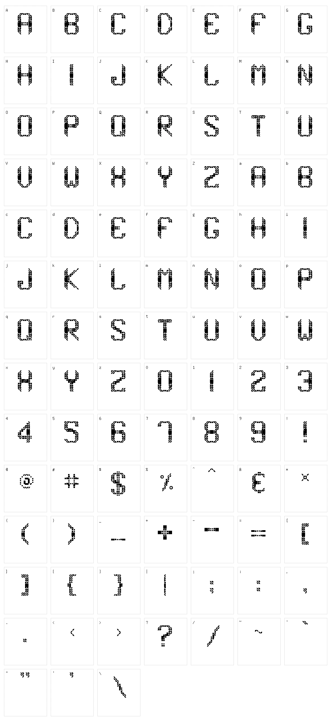 Expanse Character Set