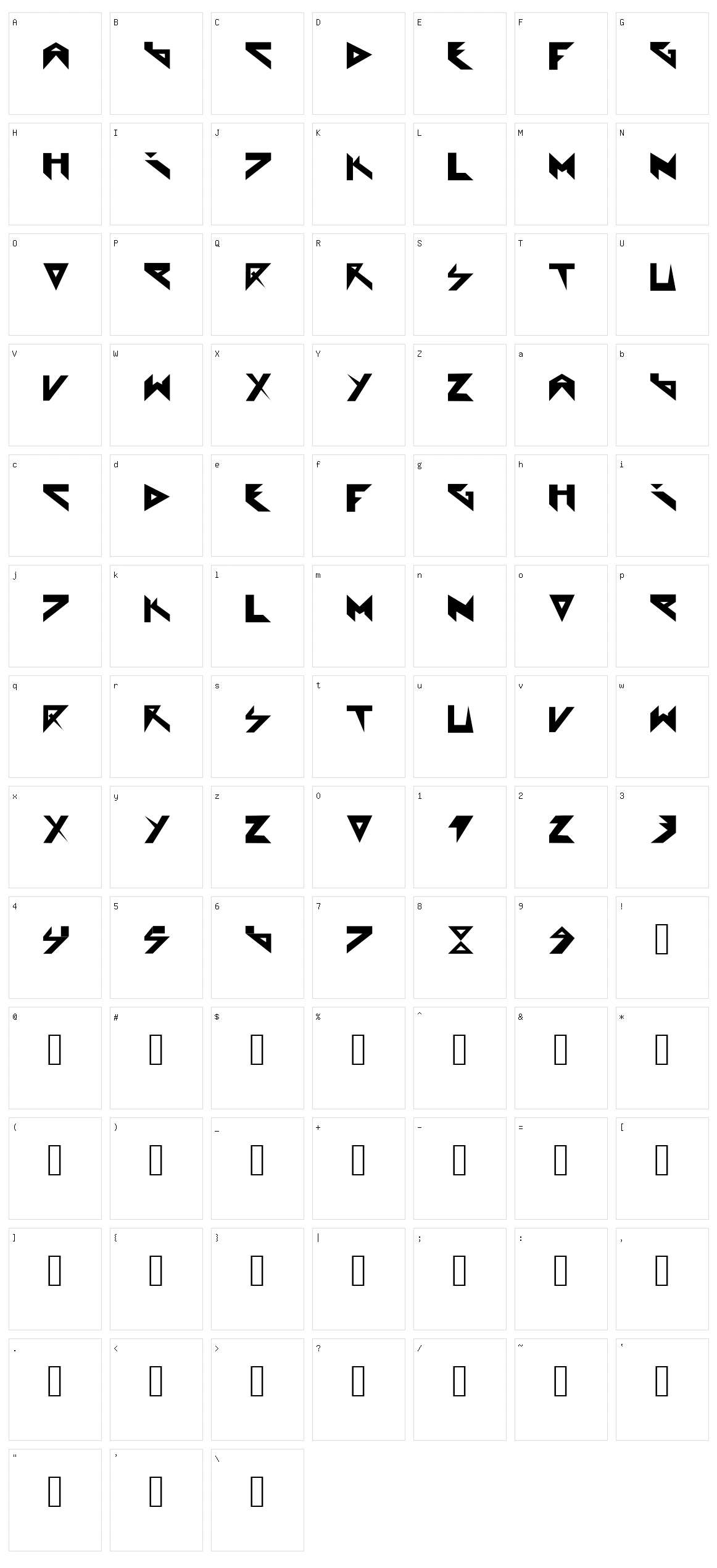 Extraterrestial Character Set