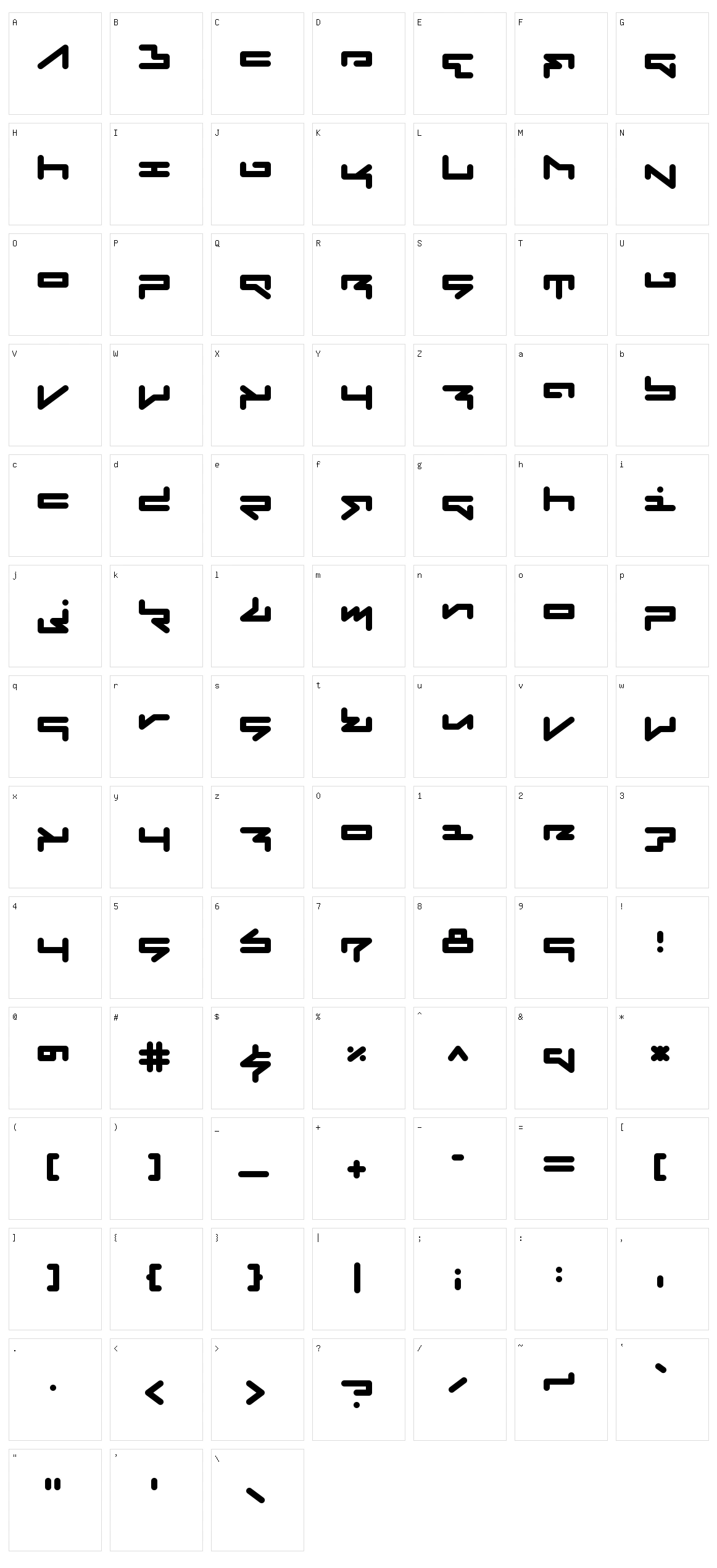 Fabricate Character Set