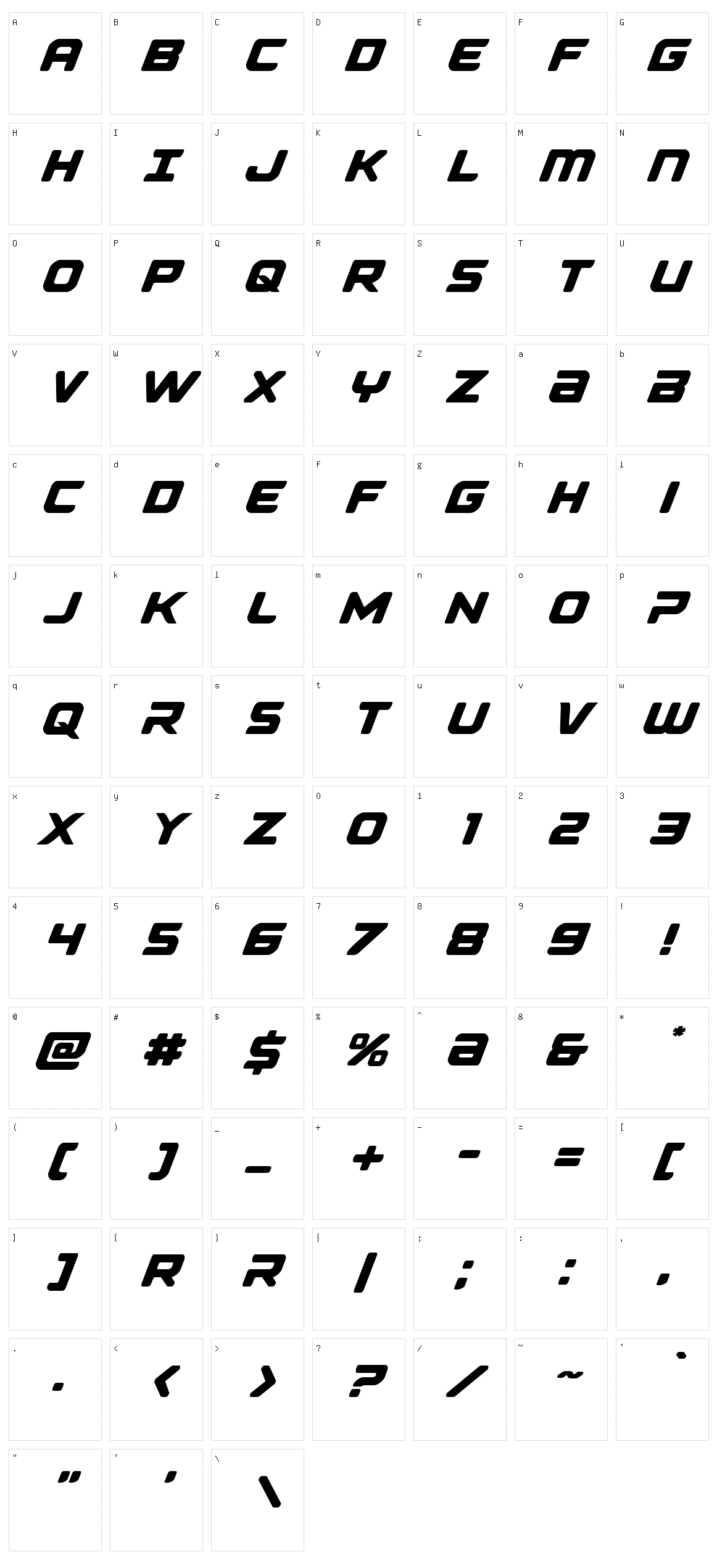 Falcon Punch Character Set