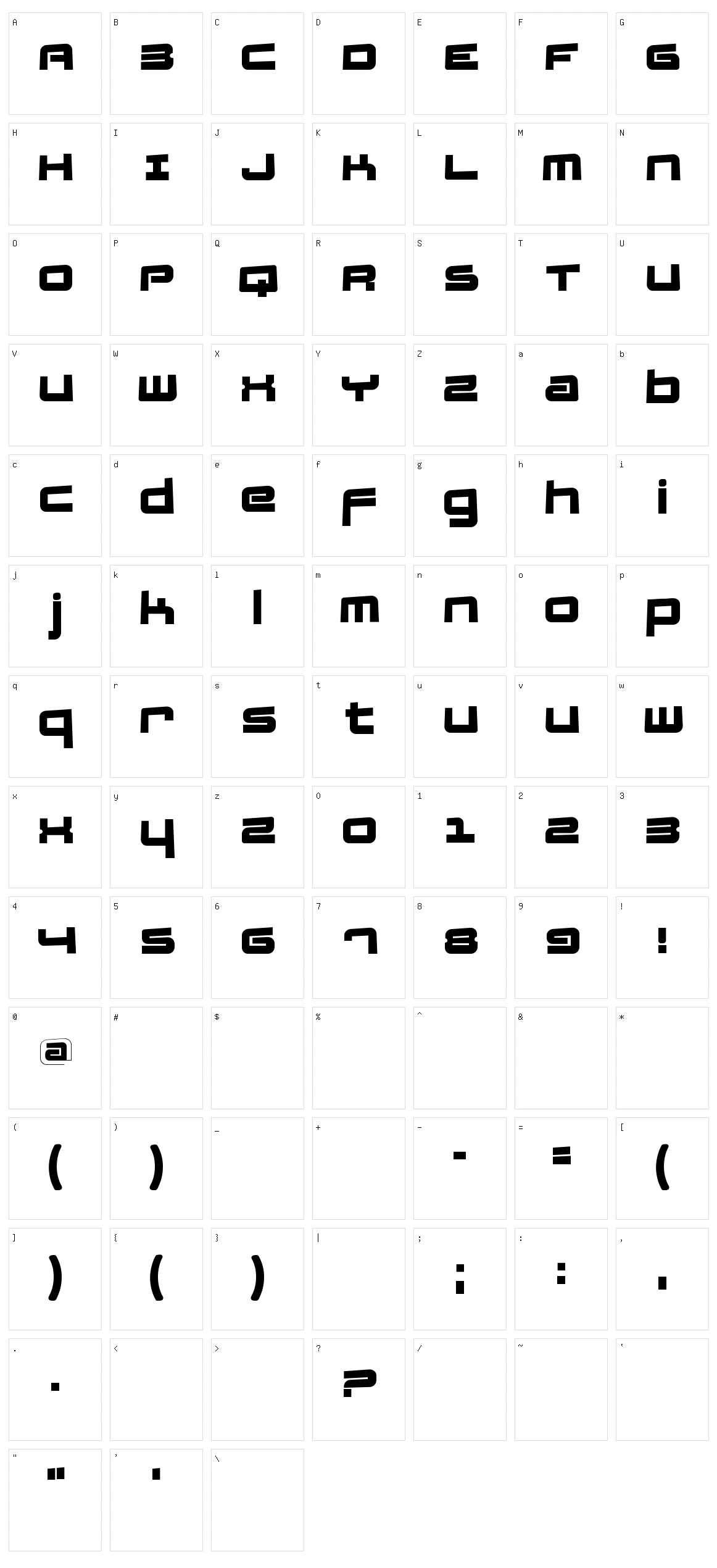 Fatsans Character Set