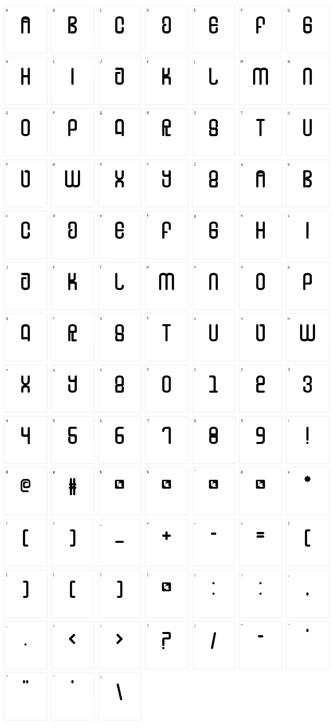 FD Tounge Character Set