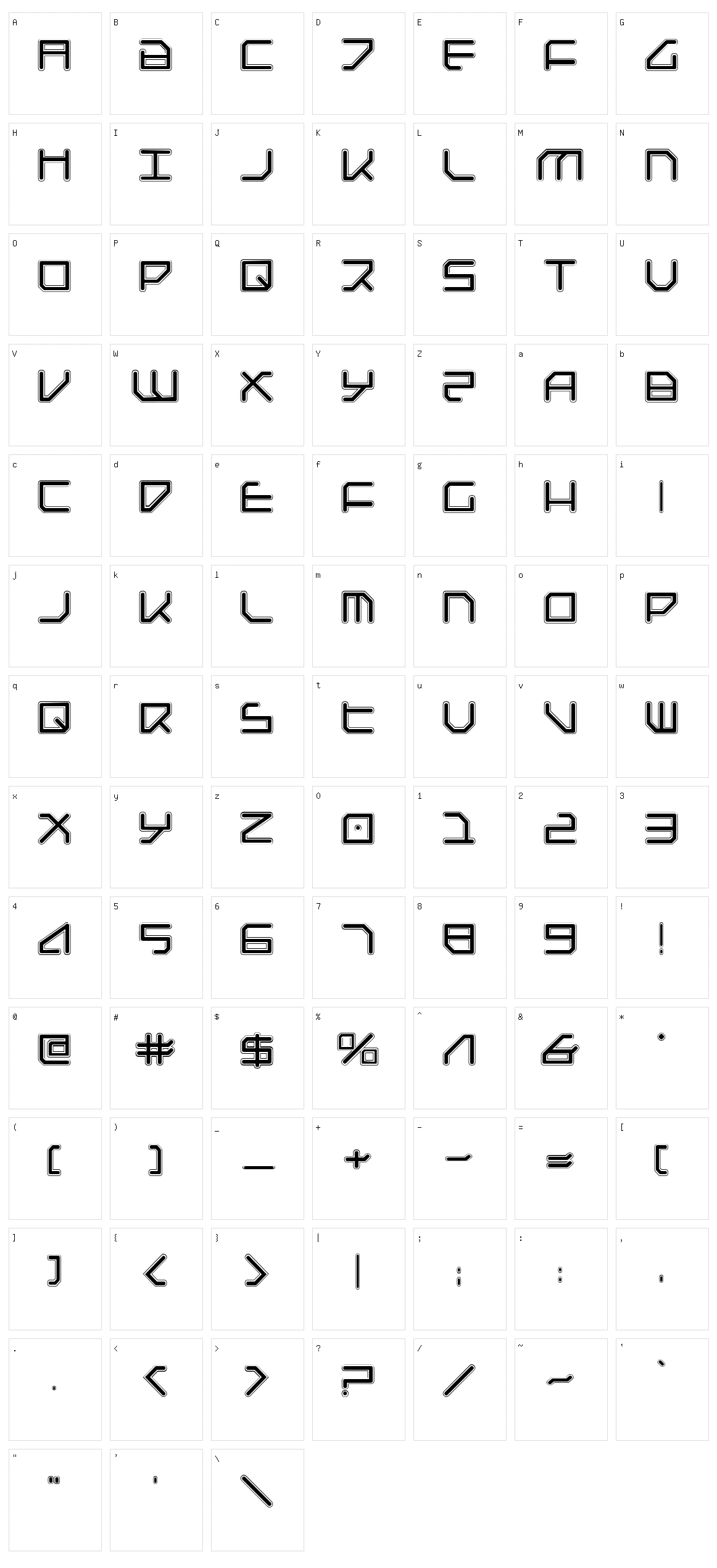 Federapolis Character Set