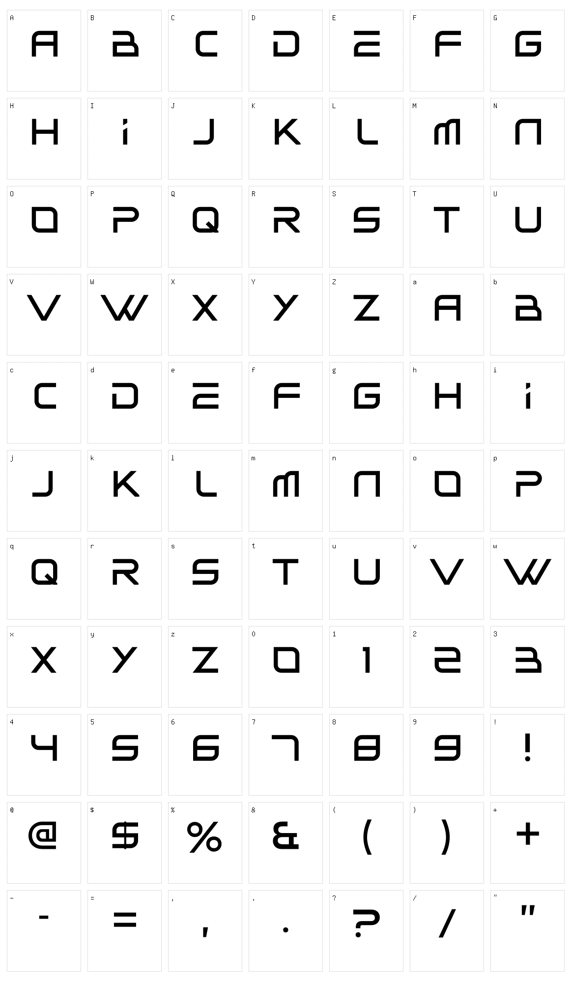 Ferwalter Character Set