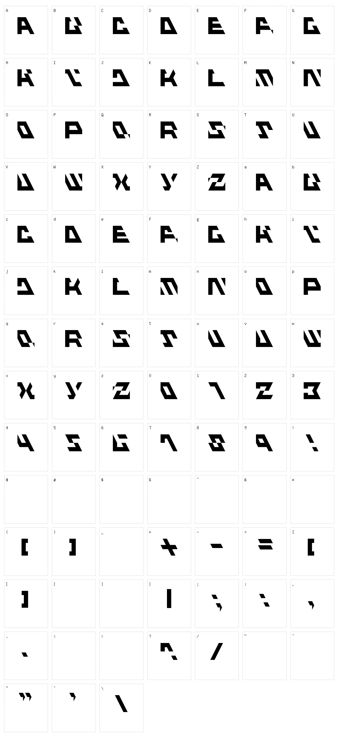 Fluxious Advance Character Set