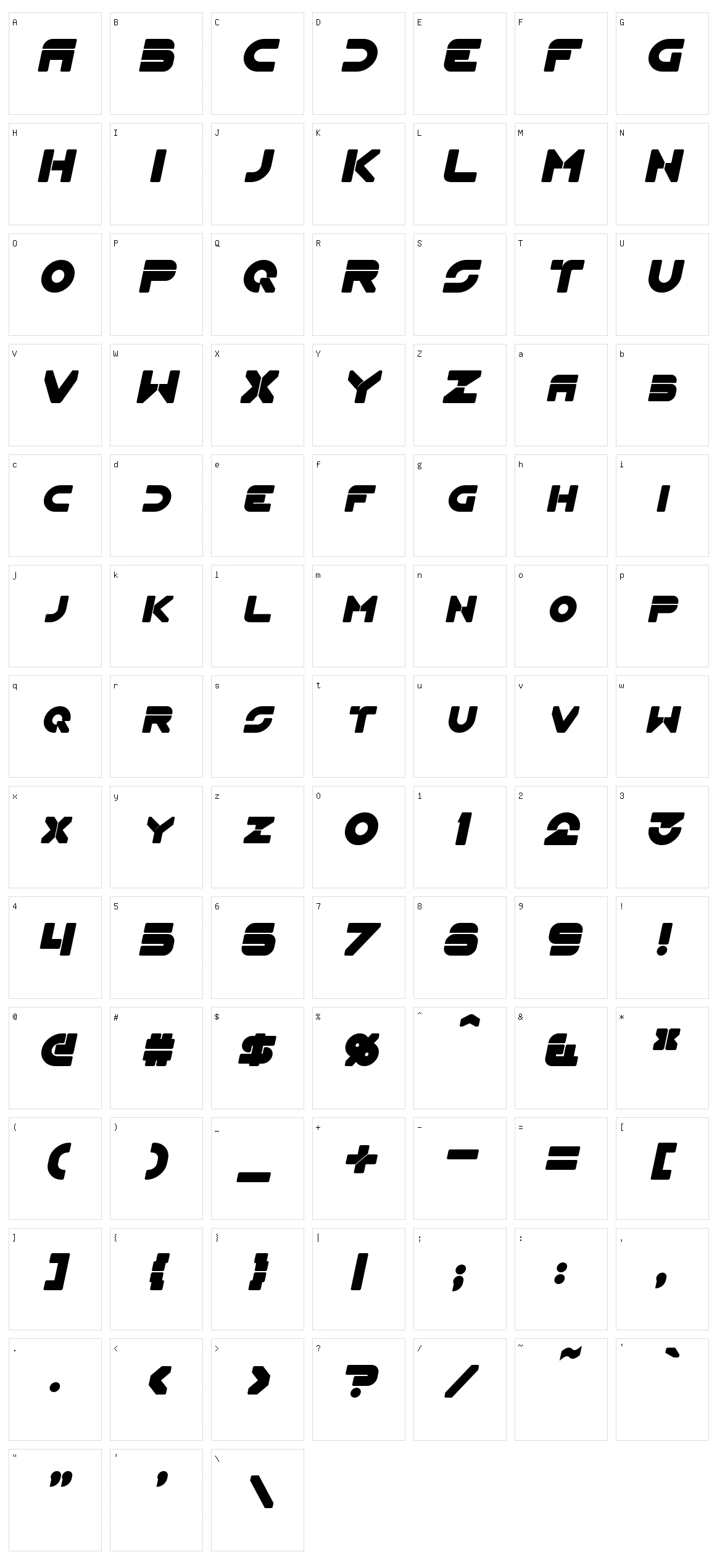 Flynn Character Set