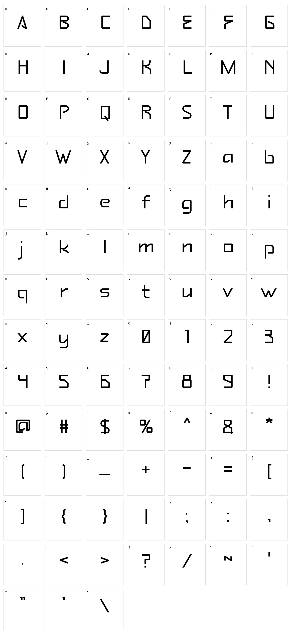 Footure Character Set