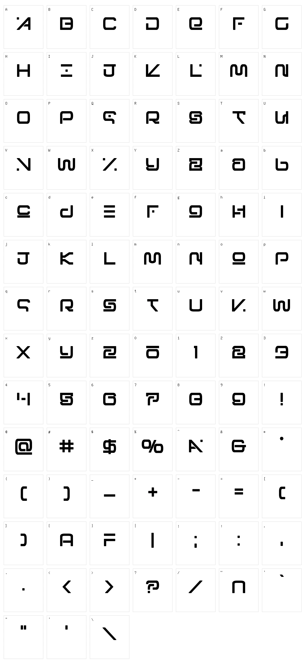 Foreign Alien Character Set